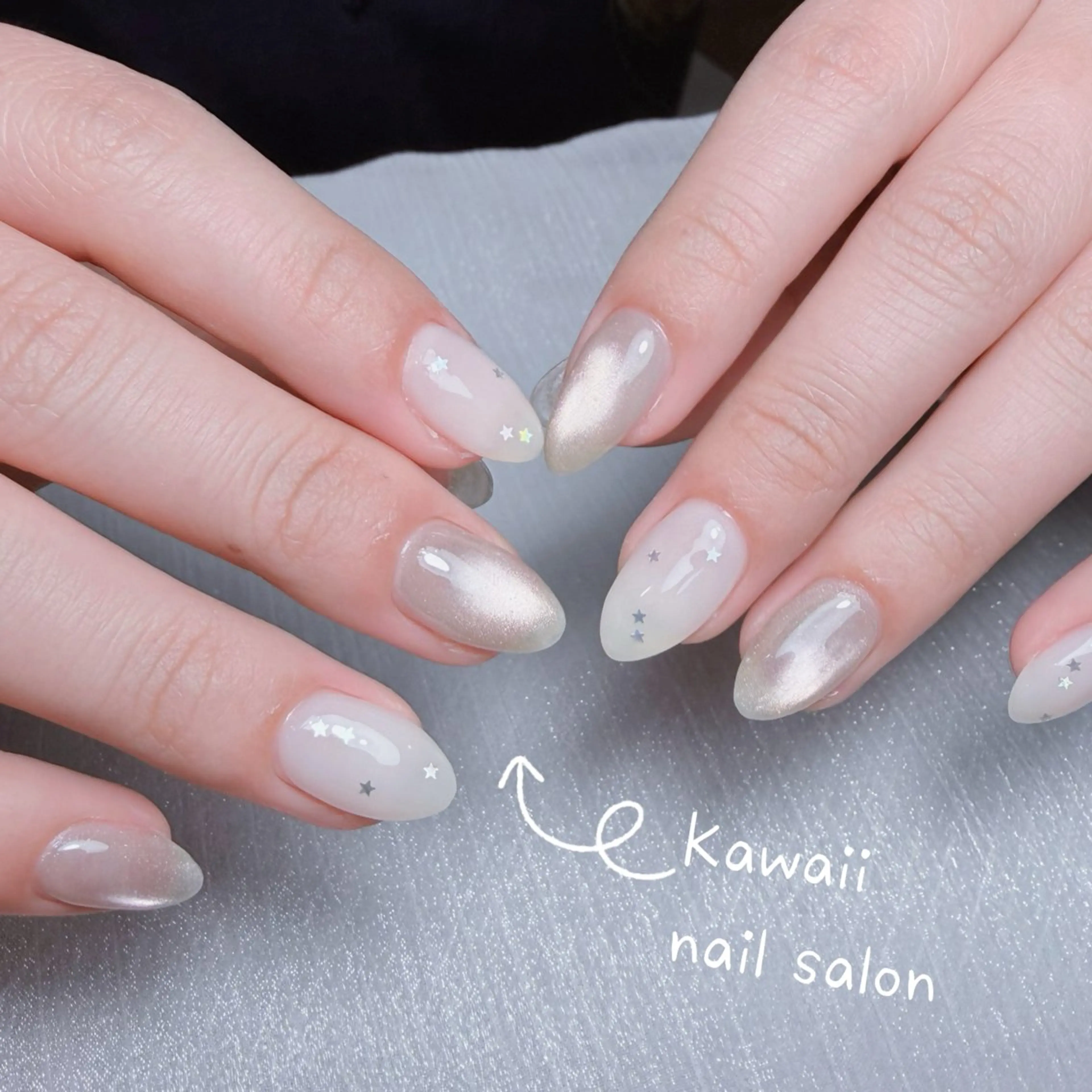 ネイル チークネイル ドット フレンチネイル グラデーション ハート ハンドネイル ハンドケア Kawaii _Nailのネイルデザイン