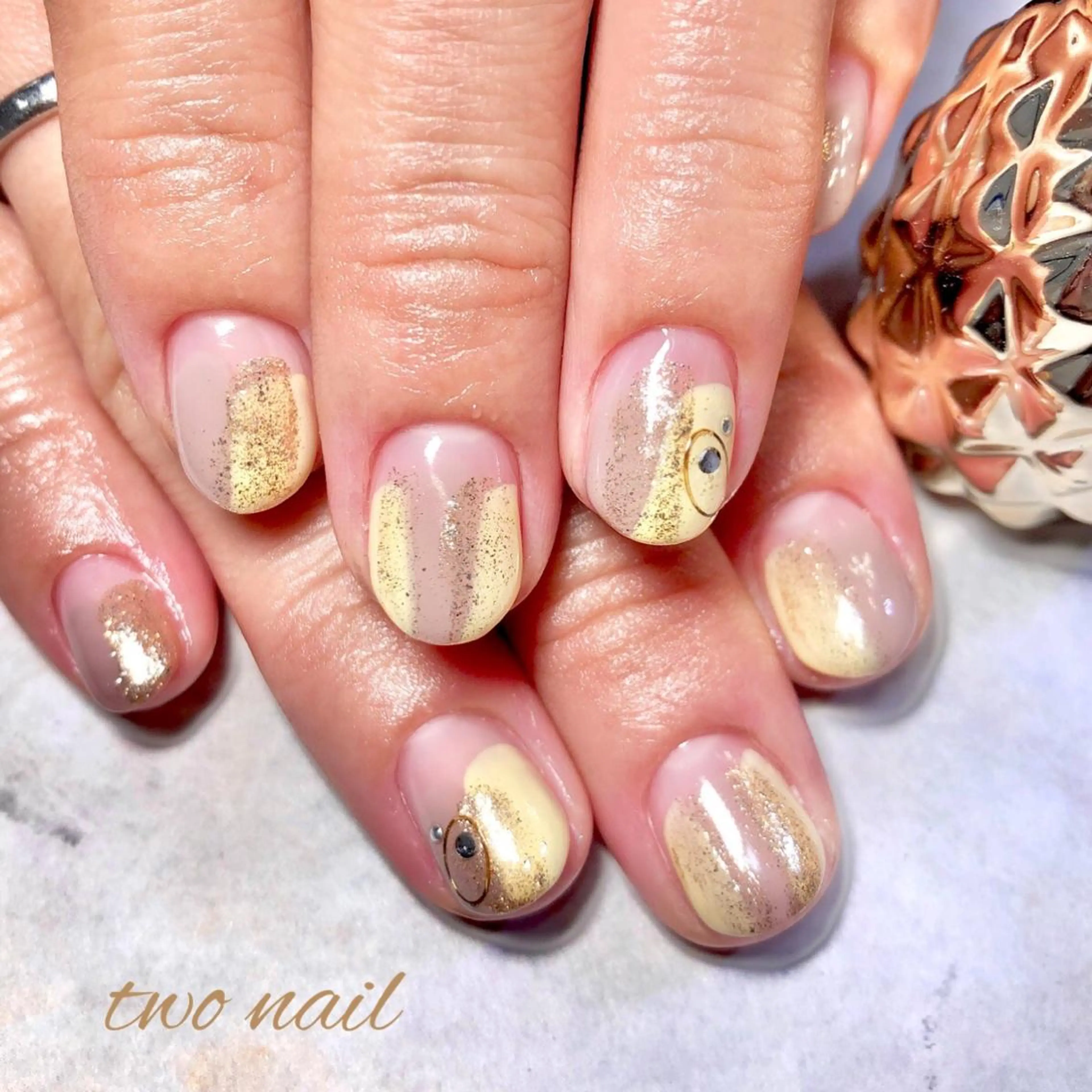 ネイル フットネイル ハート two nailのネイルデザイン