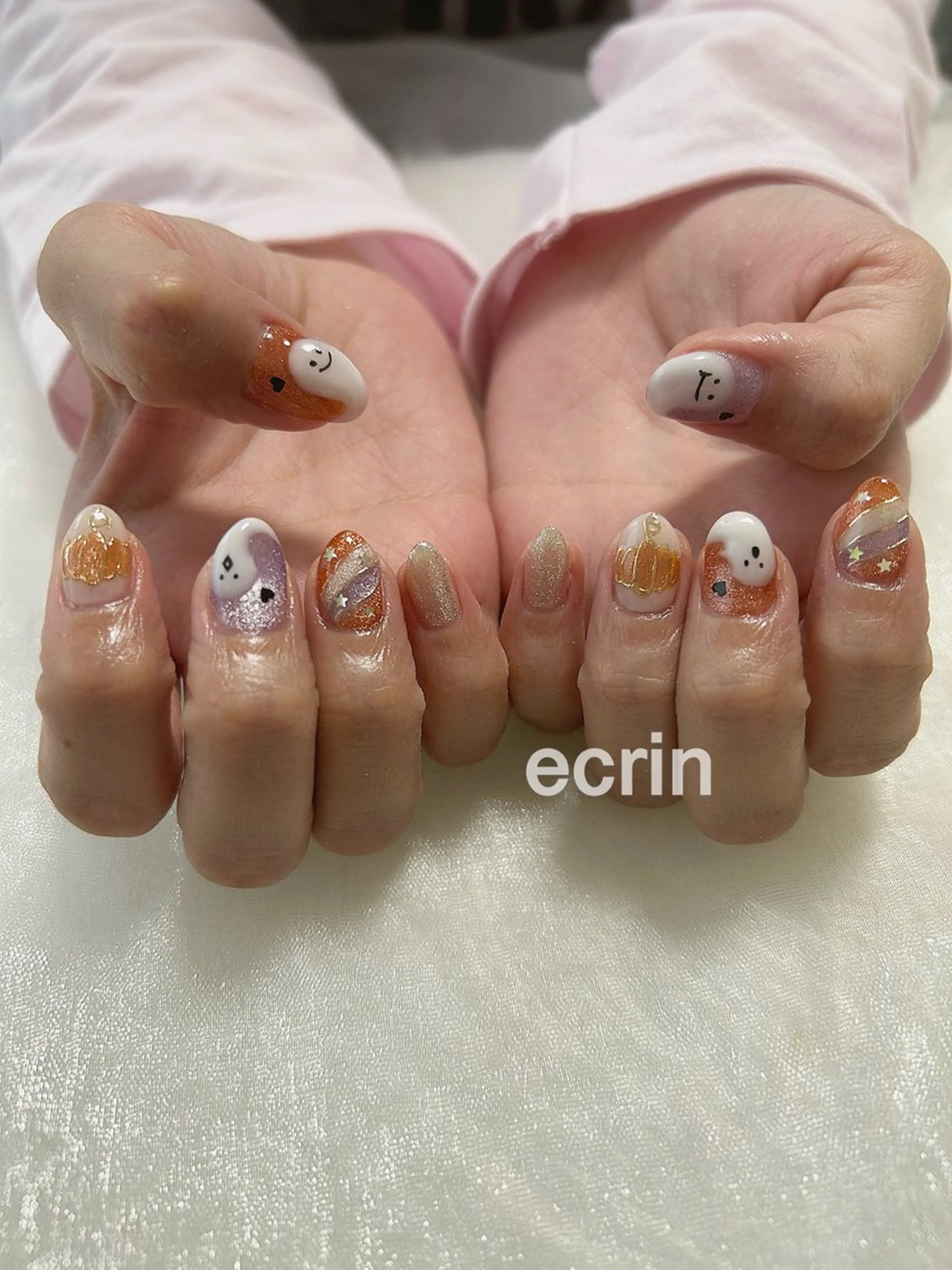 ネイル ハロウィン ハンドネイル ecrin (エクラン)のネイルデザイン