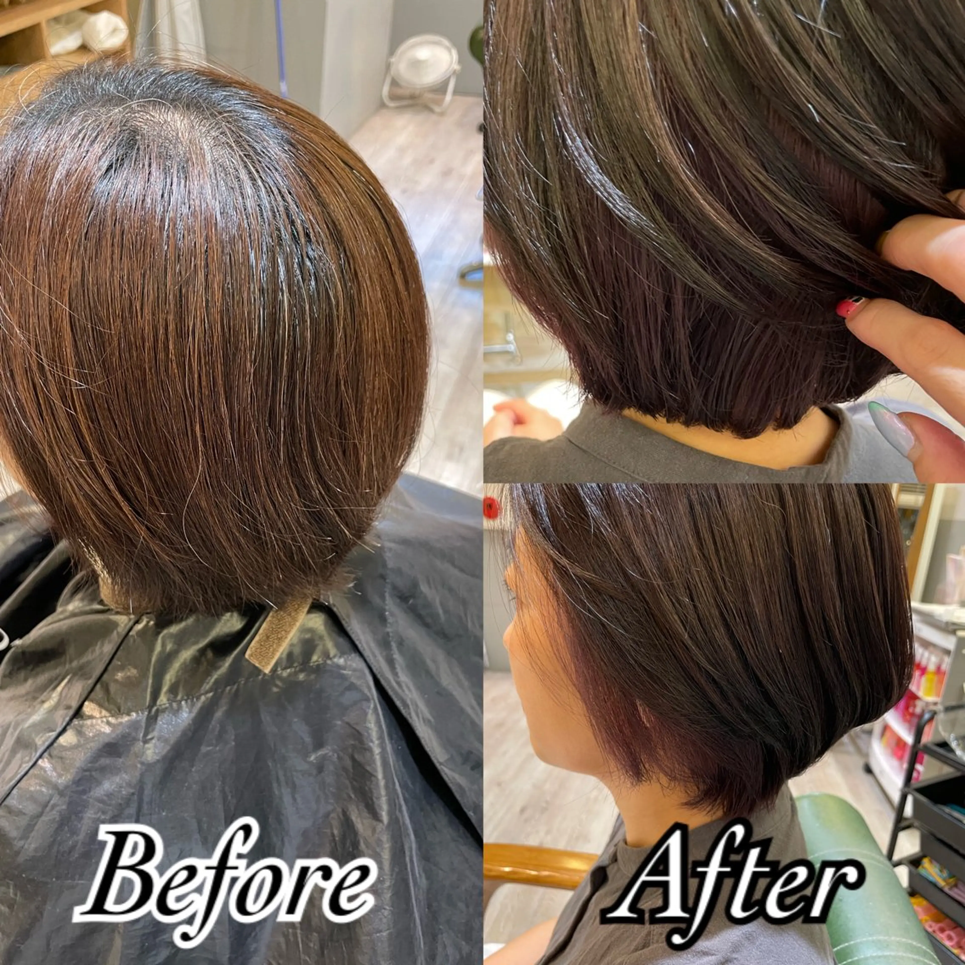 ショート ヘアカラー 🦋ふくい あやの🦋のヘアスタイル