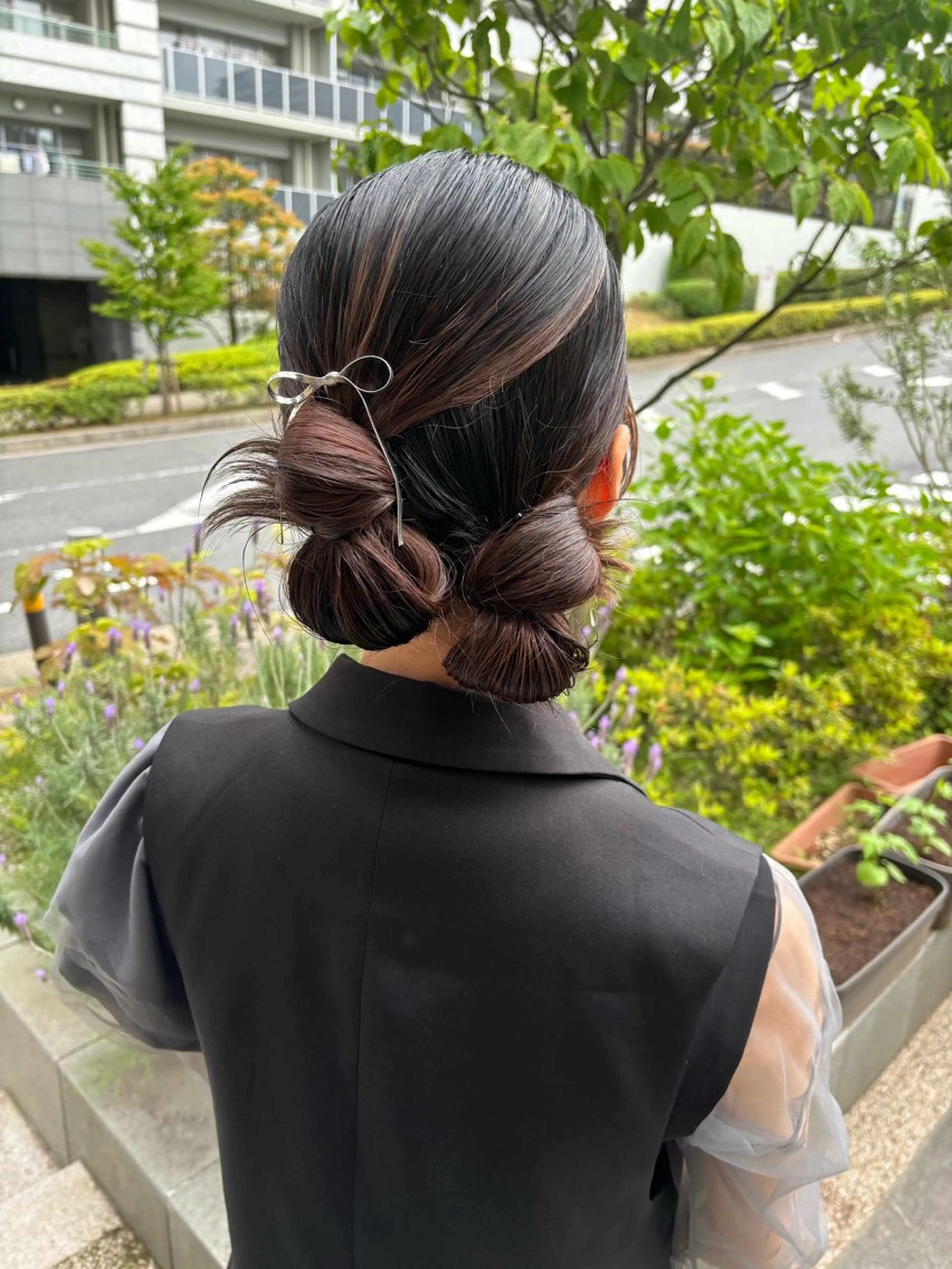 ロング ヘアアレンジ 結婚式・ブライダル ロング ヘアセット 🎼レイヤー/透明感 カラー/nene♬のヘアスタイル