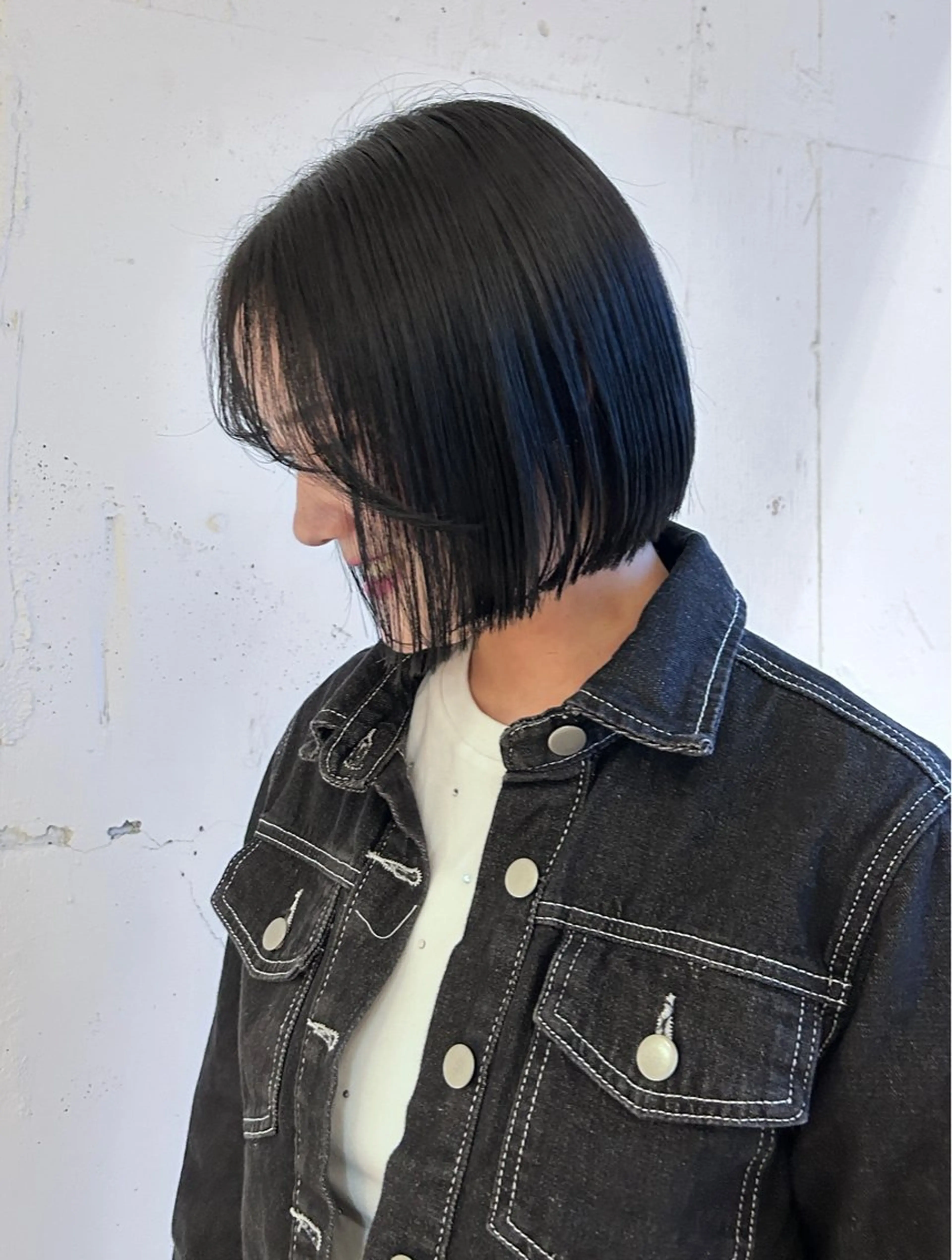 ショート 切りっぱなしボブ ボブ カット aika_ ボブ/ラフパーマのヘアスタイル