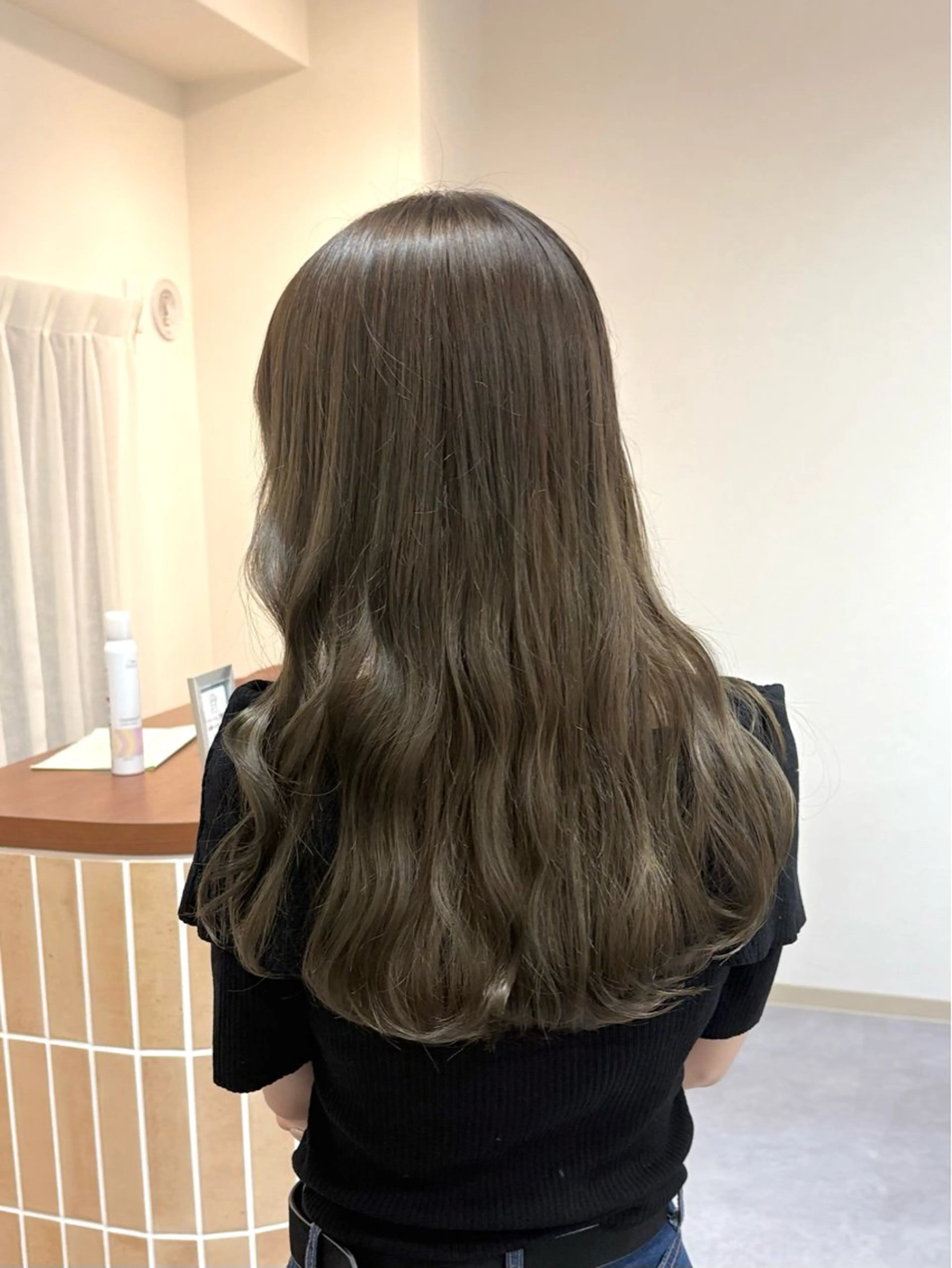 【人気No.1🐏】カット+髪質改善ケアカラー+サロン専用CREAMトリートメント+超音波アイロン付の写真