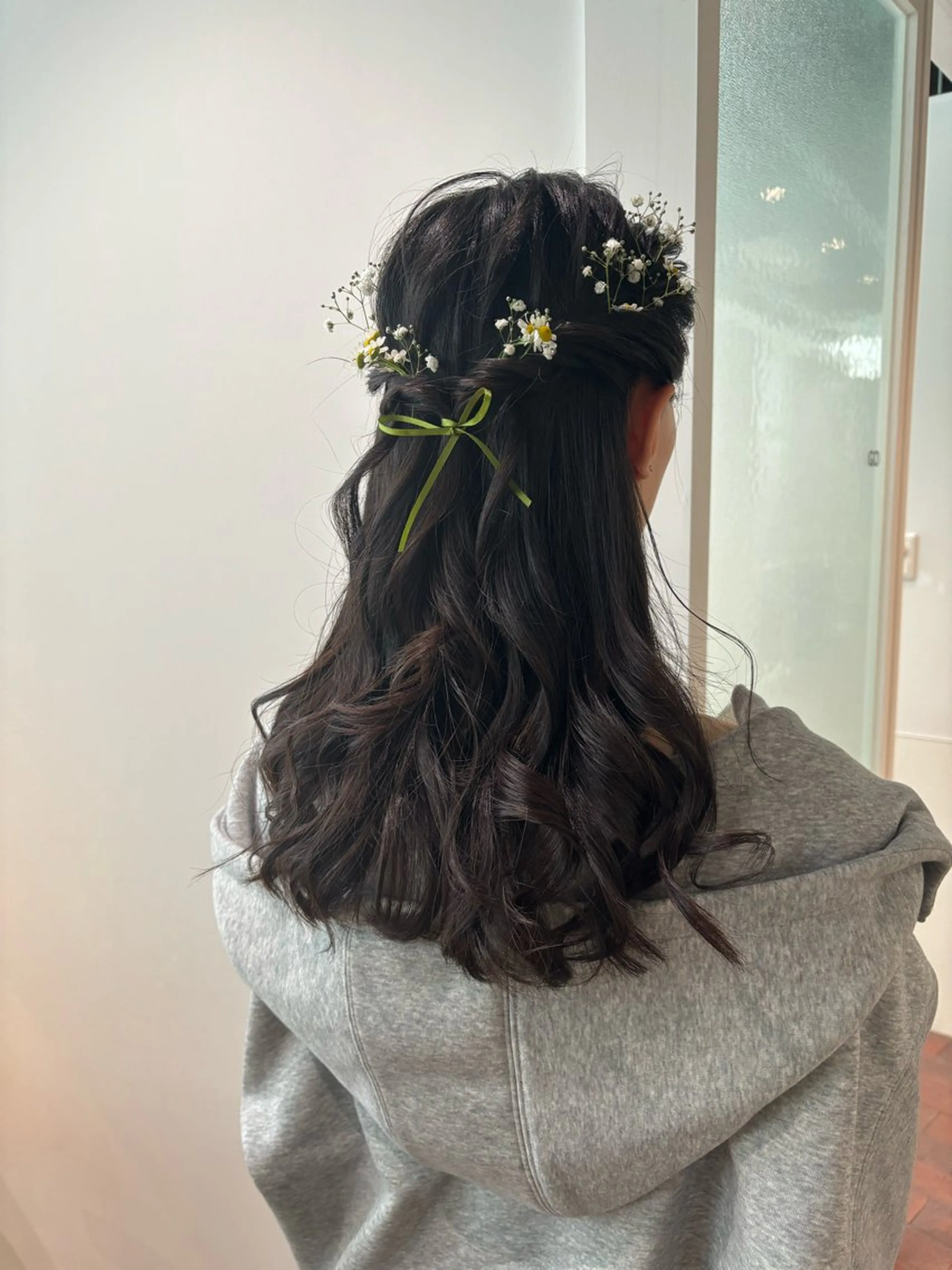 セミロング ヘアアレンジ ハーフアップ ヘアセット マンツーマン 縮毛矯正/マユコのヘアスタイル