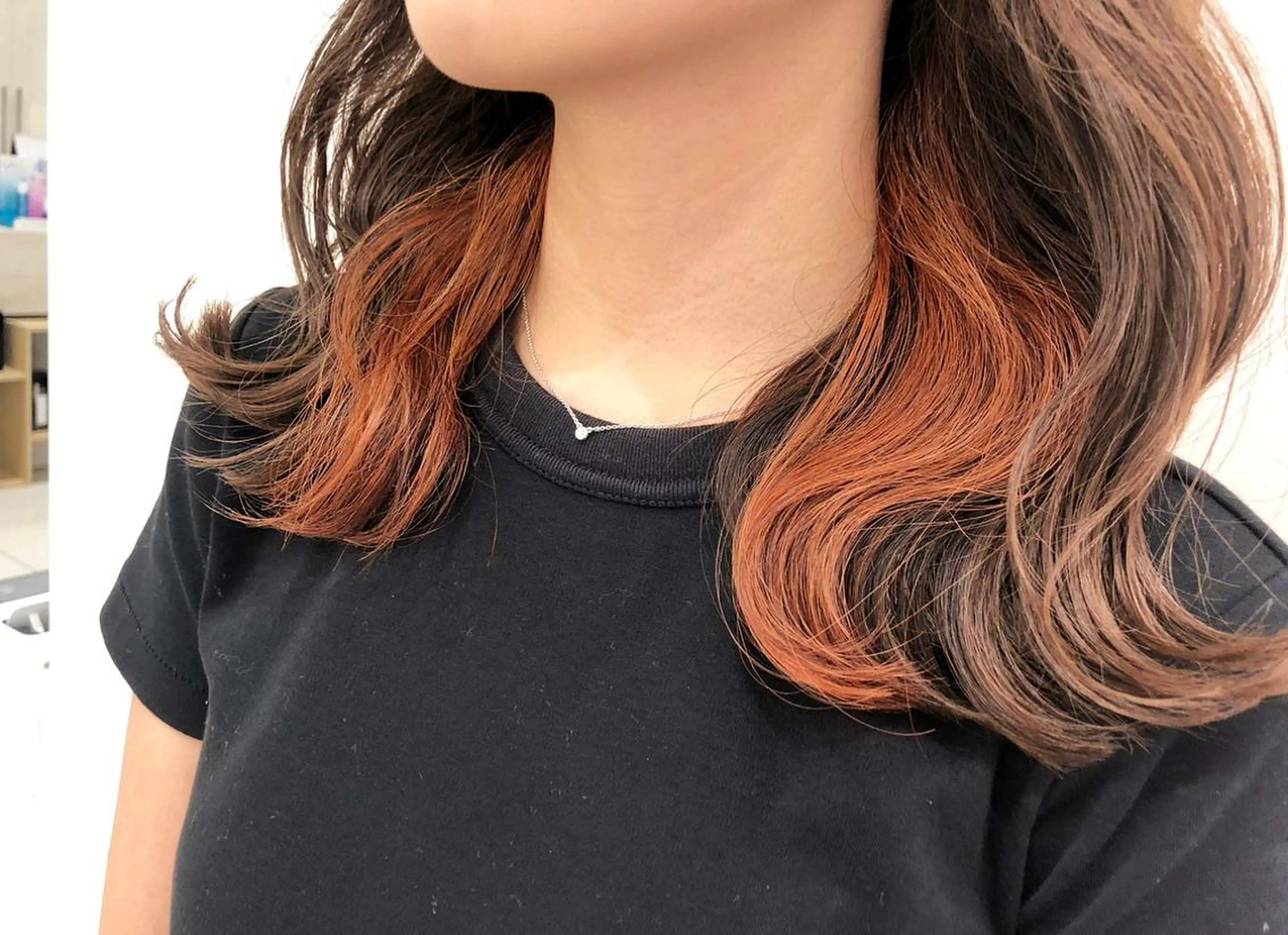 ミディアム カラー ヘアアレンジ 韓国レイヤー🖤🤍 /うえのゆずのヘアスタイル