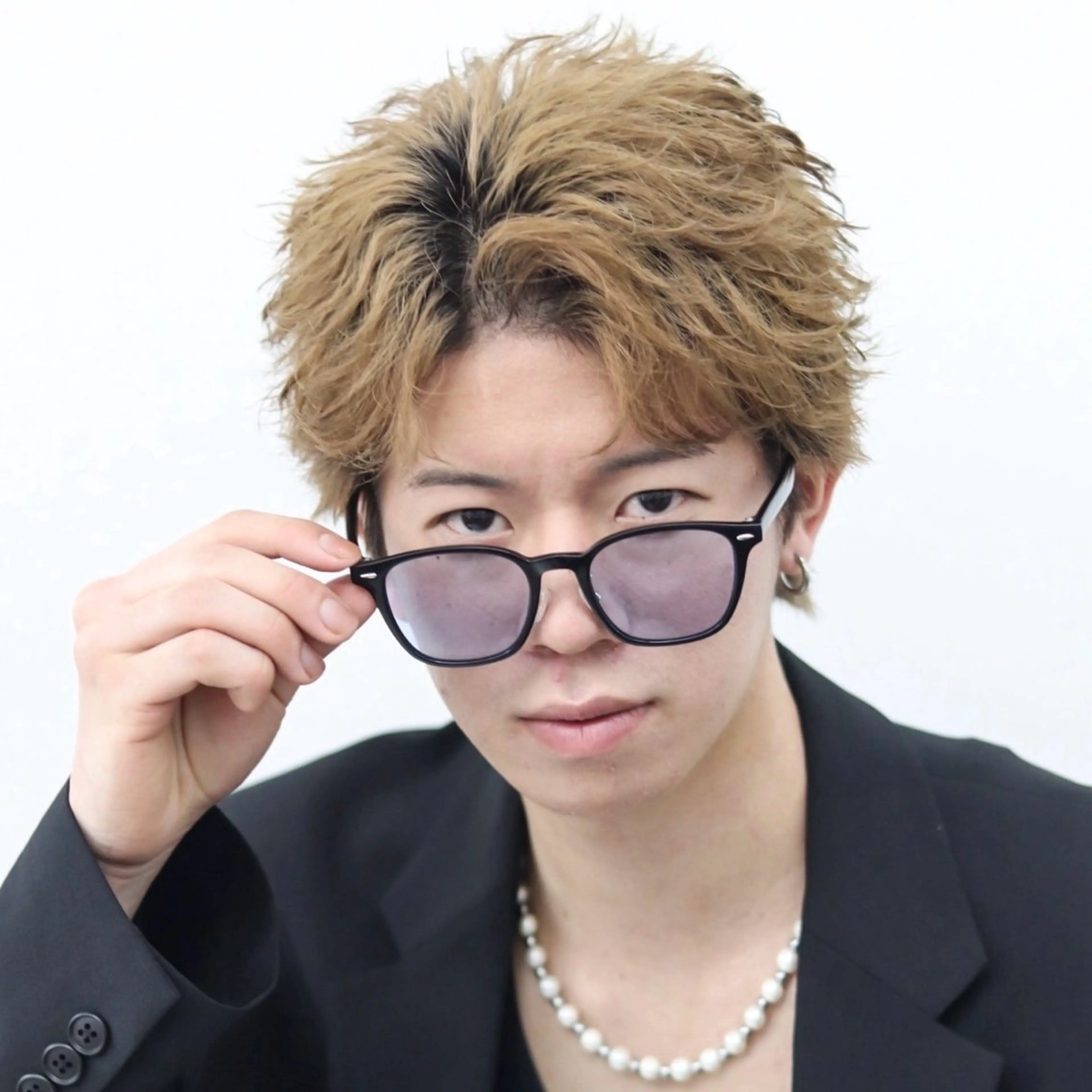 ショート カラー パーマ メンズ カット パーマ トリートメント ハイトーン/メンズマ ッシュ/KYOHEIのヘアスタイル