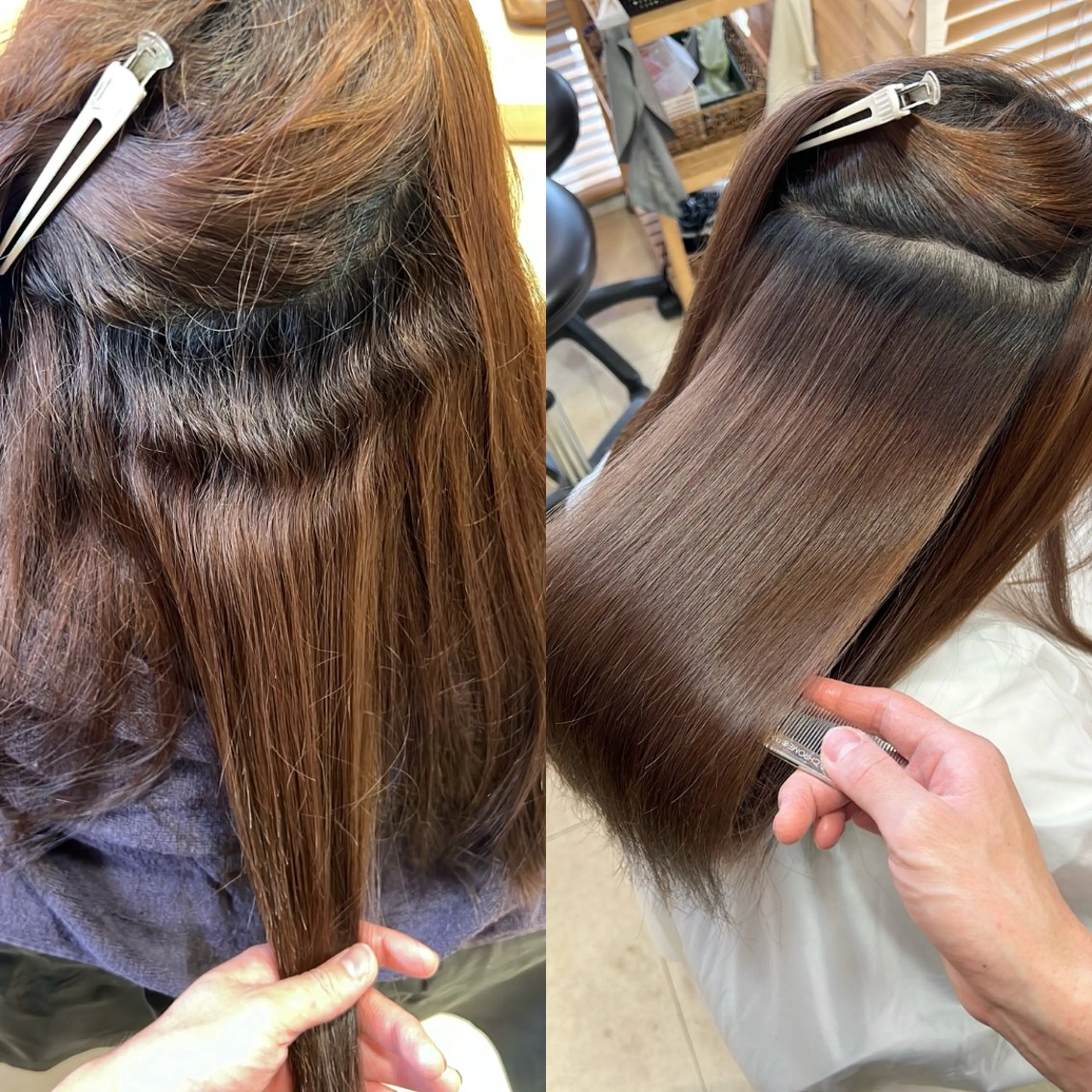 セミロング カット 縮毛矯正 トリートメント KENTO 【茨城1の縮毛矯正】のヘアスタイル