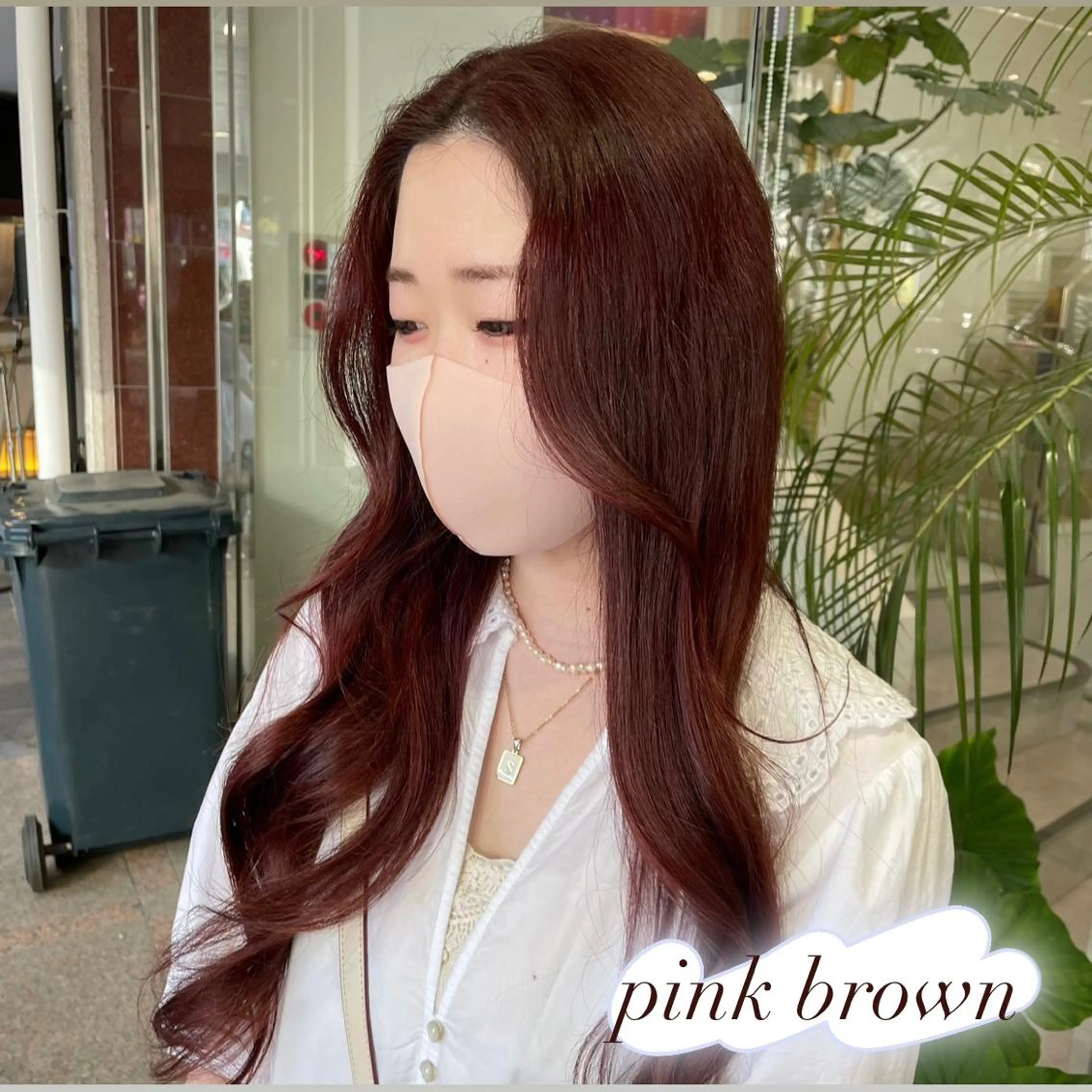 ロング カラー ブラウンカラー ピンクカラー ピンクブラウン ヘアカラー ピンクカラー🎀/ ミルクティー🍼花音のヘアスタイル