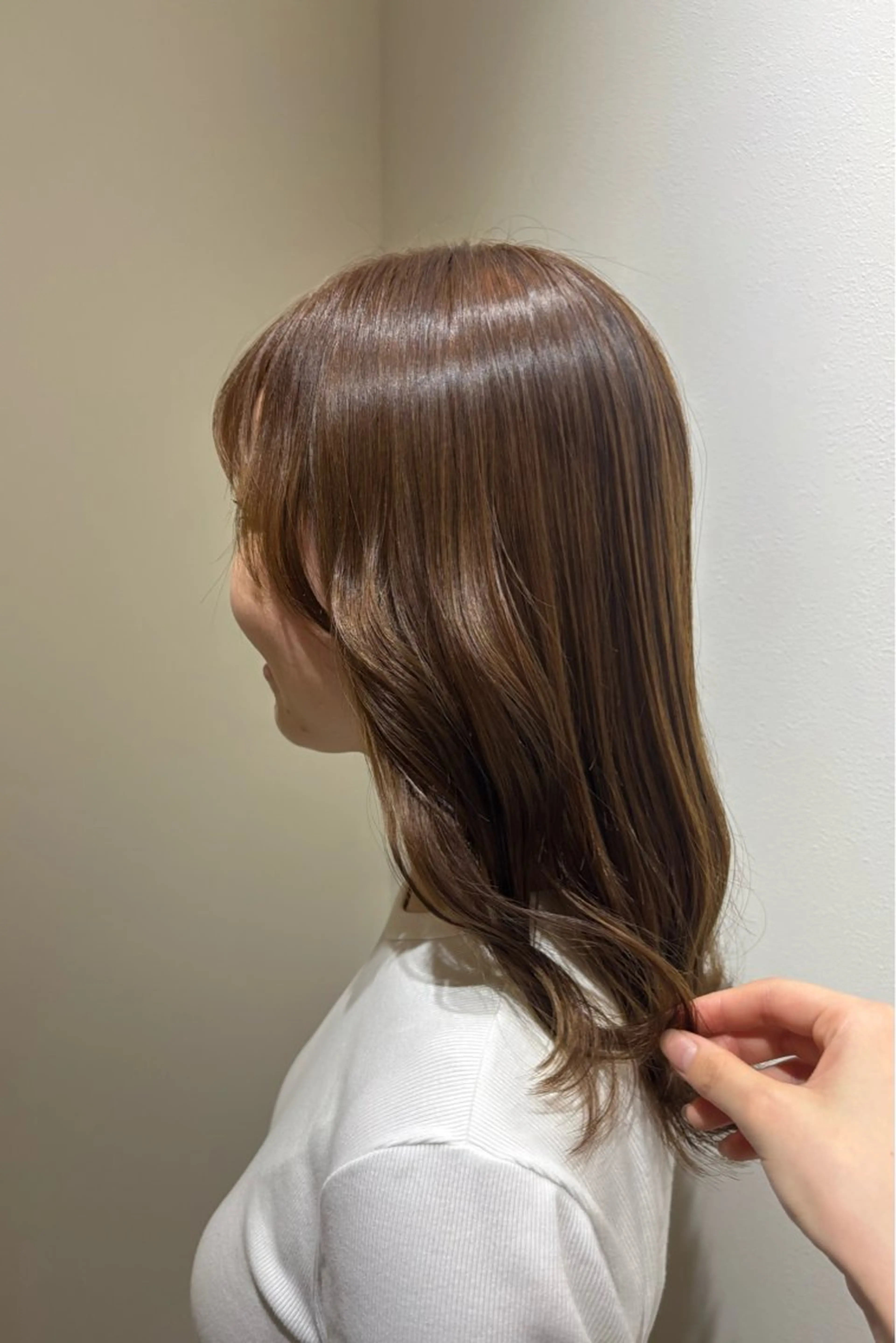 ミディアム 縮毛矯正 トリートメント ヤマノウチ アヤカのヘアスタイル