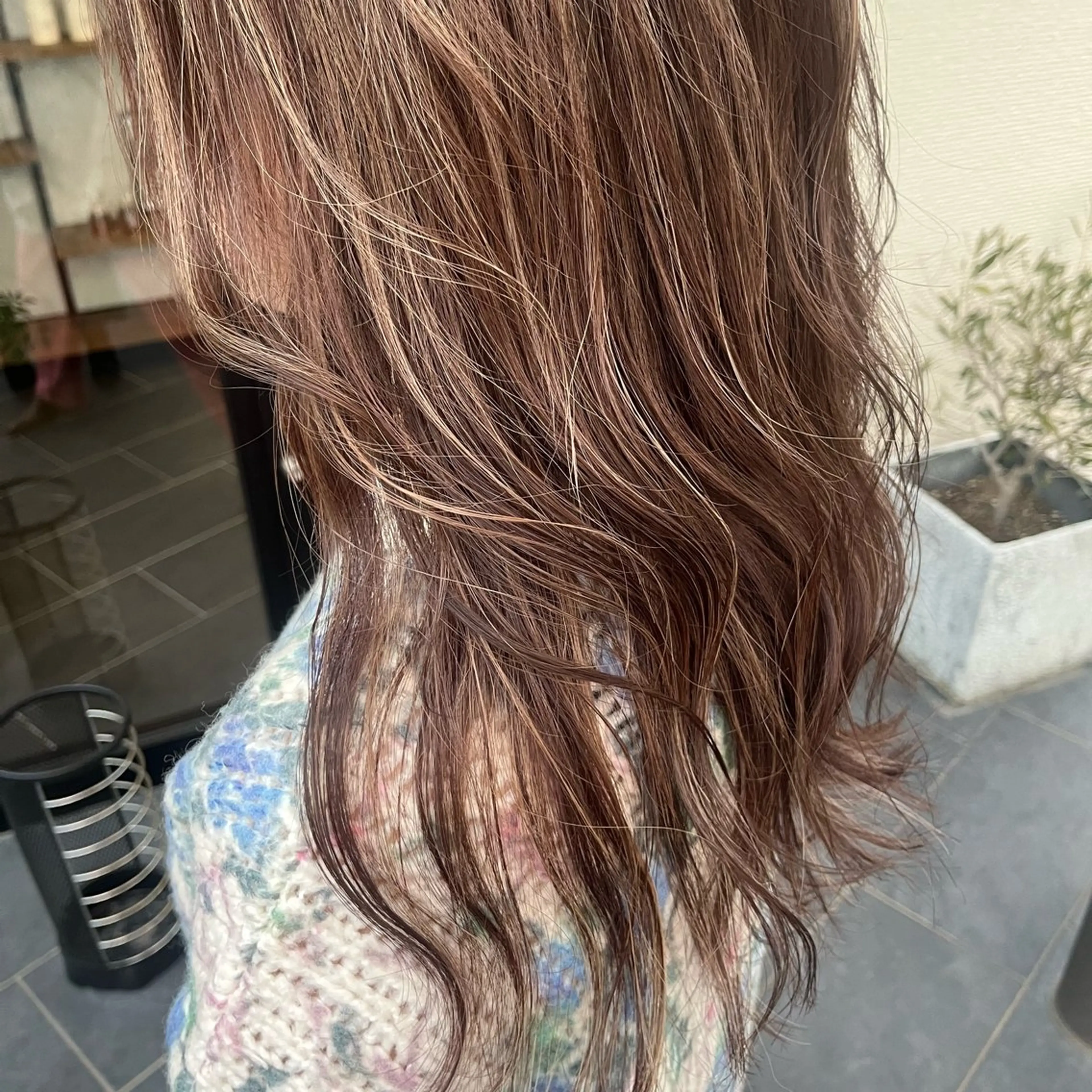 セミロング カラー ヘアカラー カットモデル✂️ ゆうかのヘアスタイル