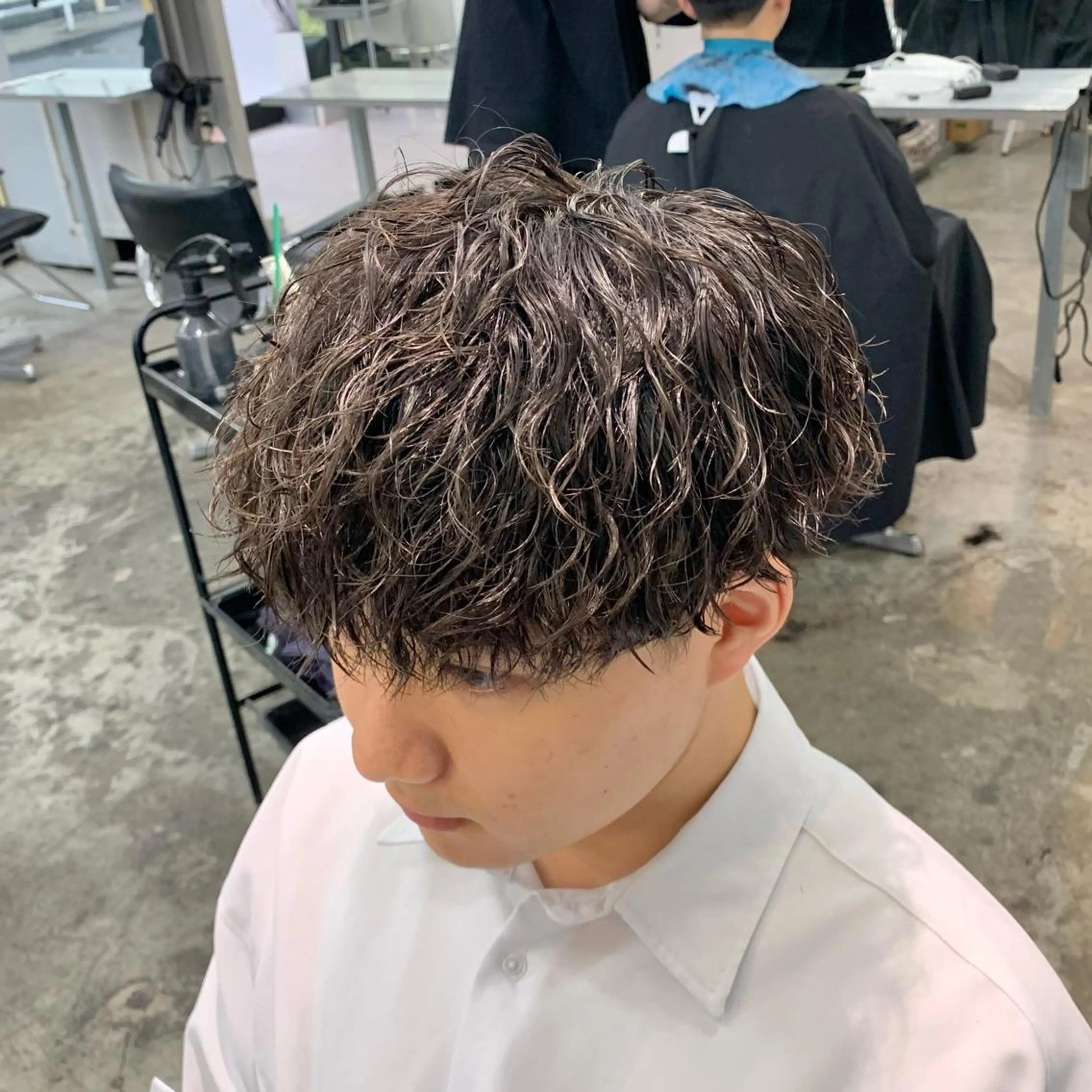 ショート パーマ メンズ カット パーマ メンズ特化美容師/ 藤戸 椋のヘアスタイル