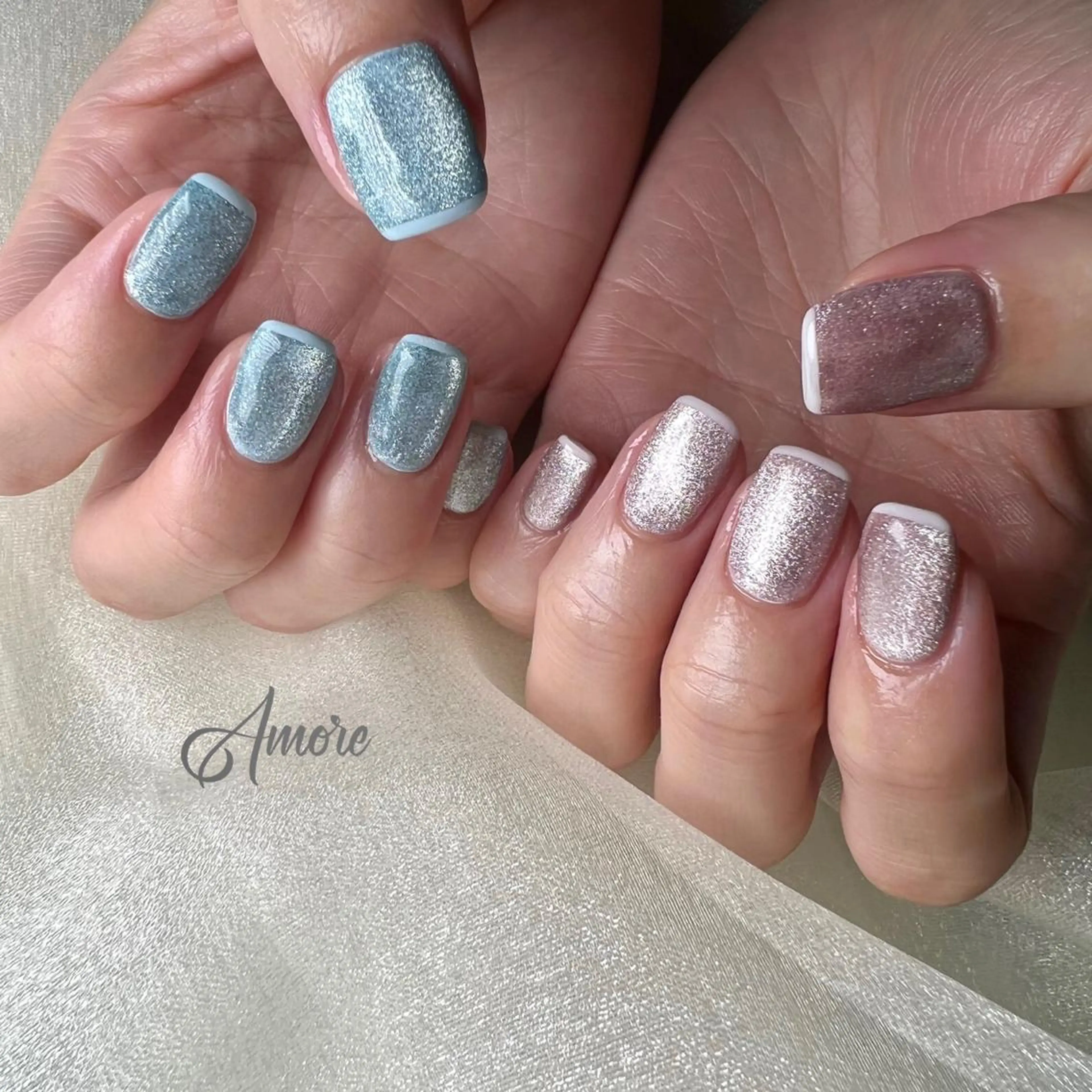 ネイル ジェルネイル 氷ネイル・うるうるネイル マグネットネイル ミラーネイル ニュアンスネイル You kyehwaのネイルデザイン