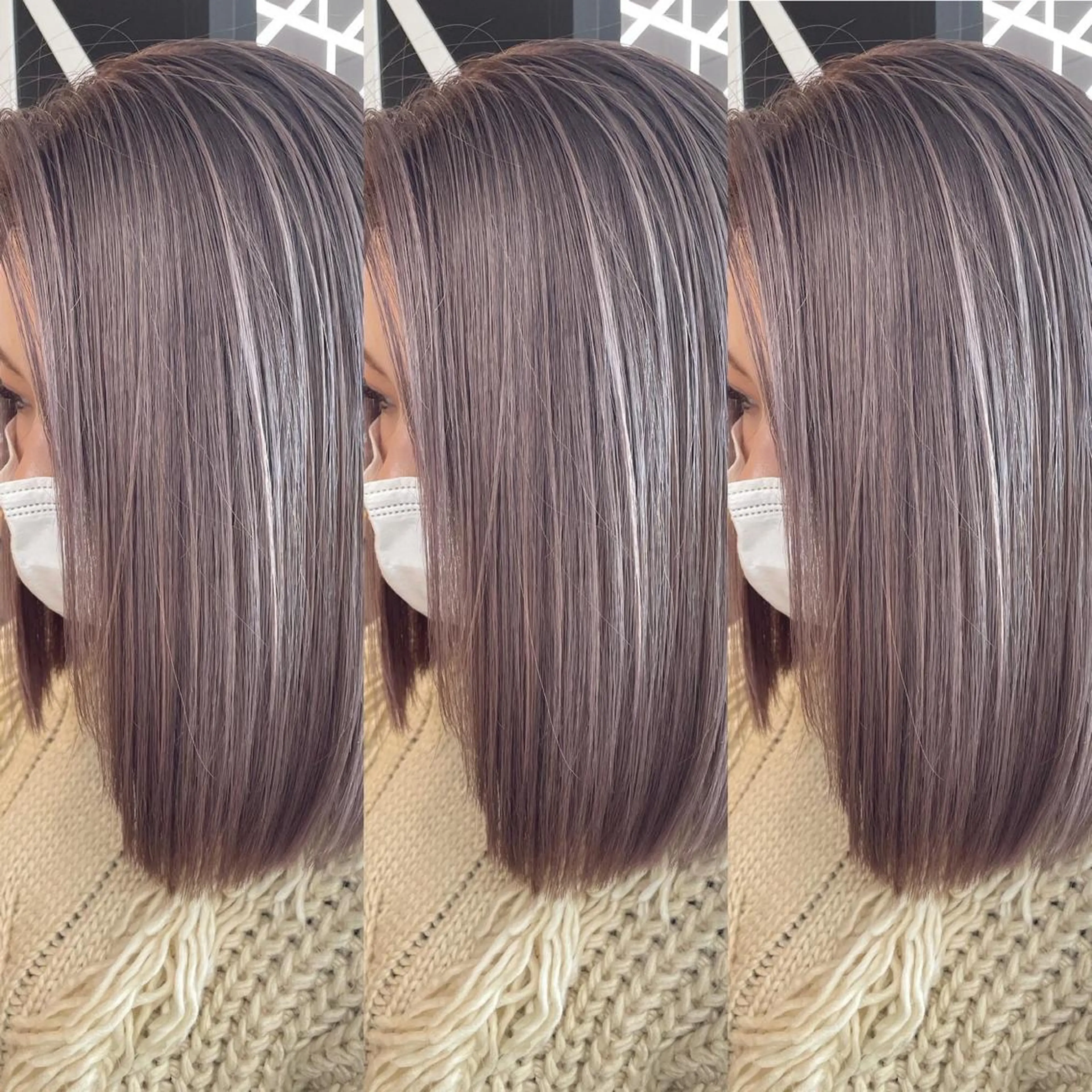 ミディアム カラー カット ヘアカラー トリートメント ヘアセット 💜ハイトーン💛 マジカルかいちゃんのヘアスタイル