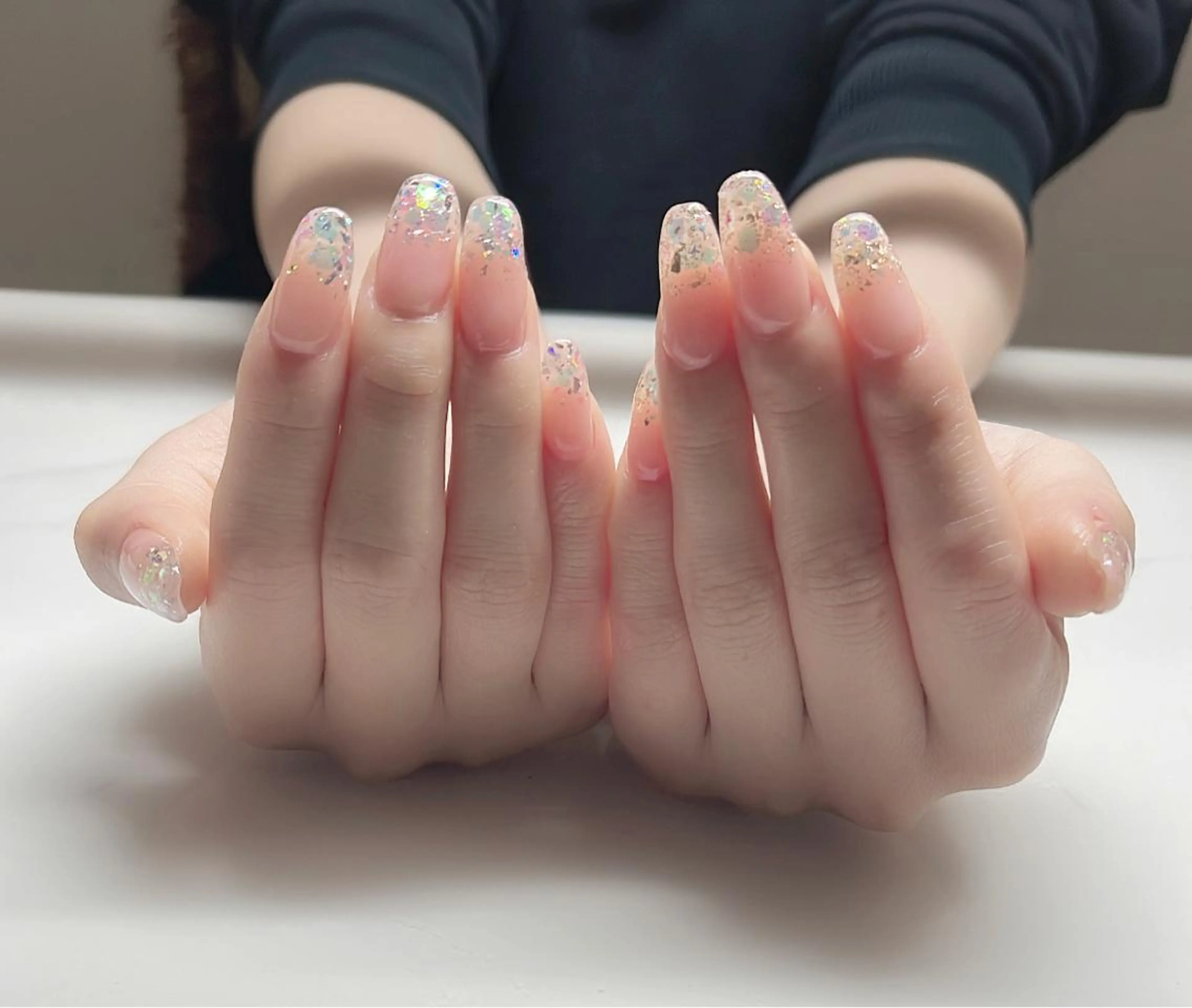 ネイル オーロラネイル べっ甲ネイル クリアネイル 氷ネイル・うるうるネイル 韓国ネイル ハンドネイル KARI ネイルサロンのネイルデザイン