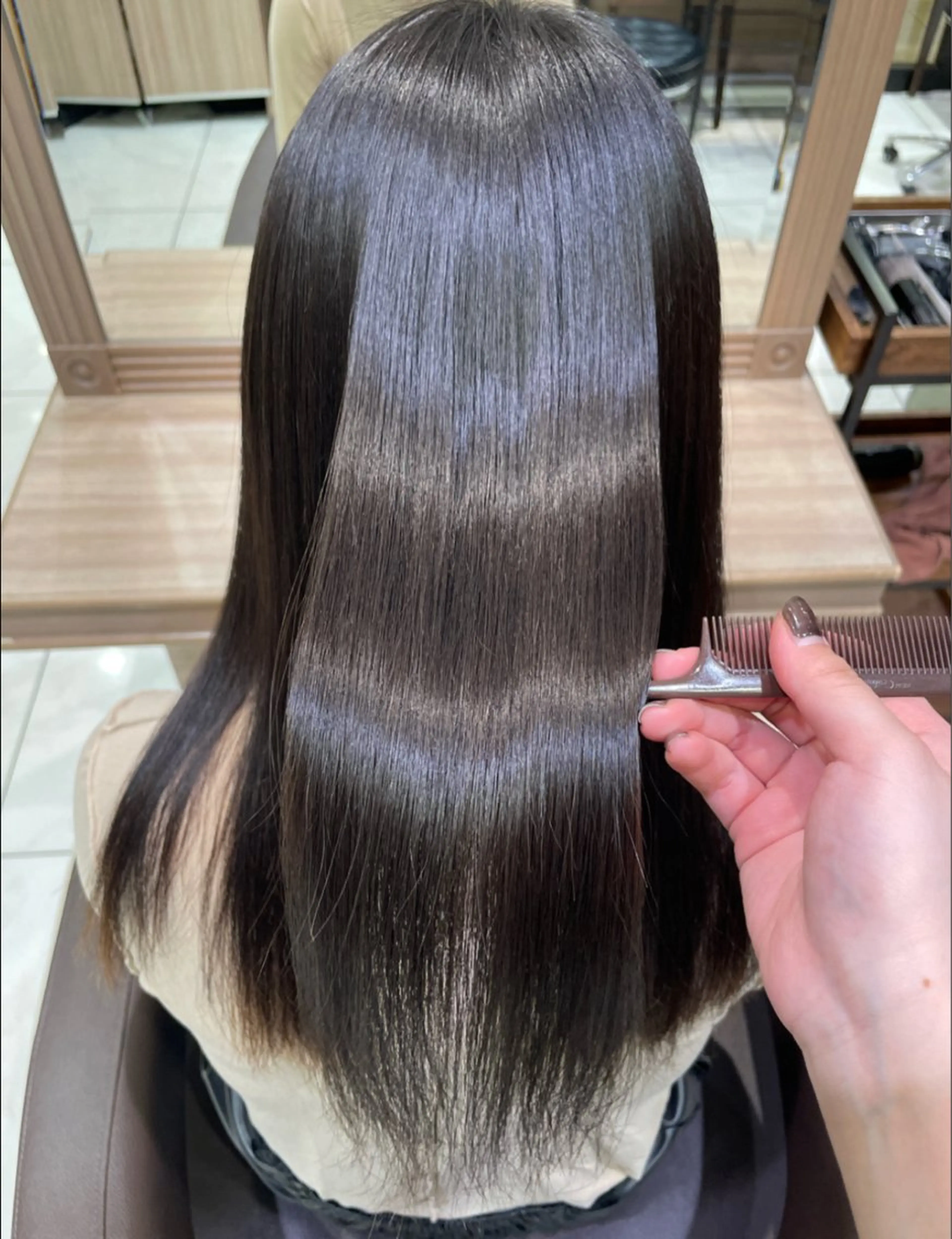 ロング 縮毛矯正 華澄🌸カラーモデル 縮毛モデル募集中🌸のヘアスタイル