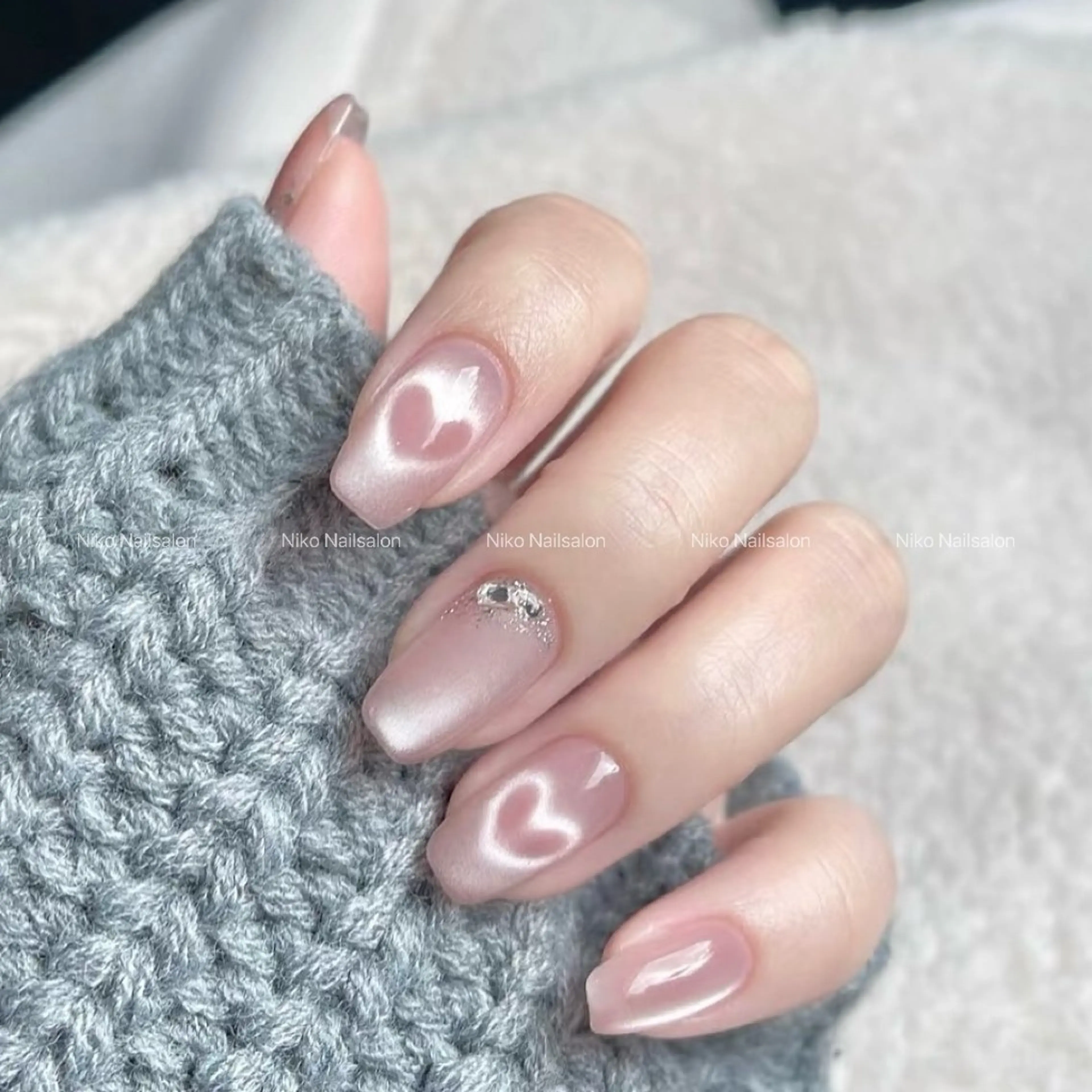 ネイル チークネイル 長さ出し フットネイル フレンチネイル ジェルネイル ハンドネイル Nikoネイルサロン 高田馬場店のネイルデザイン