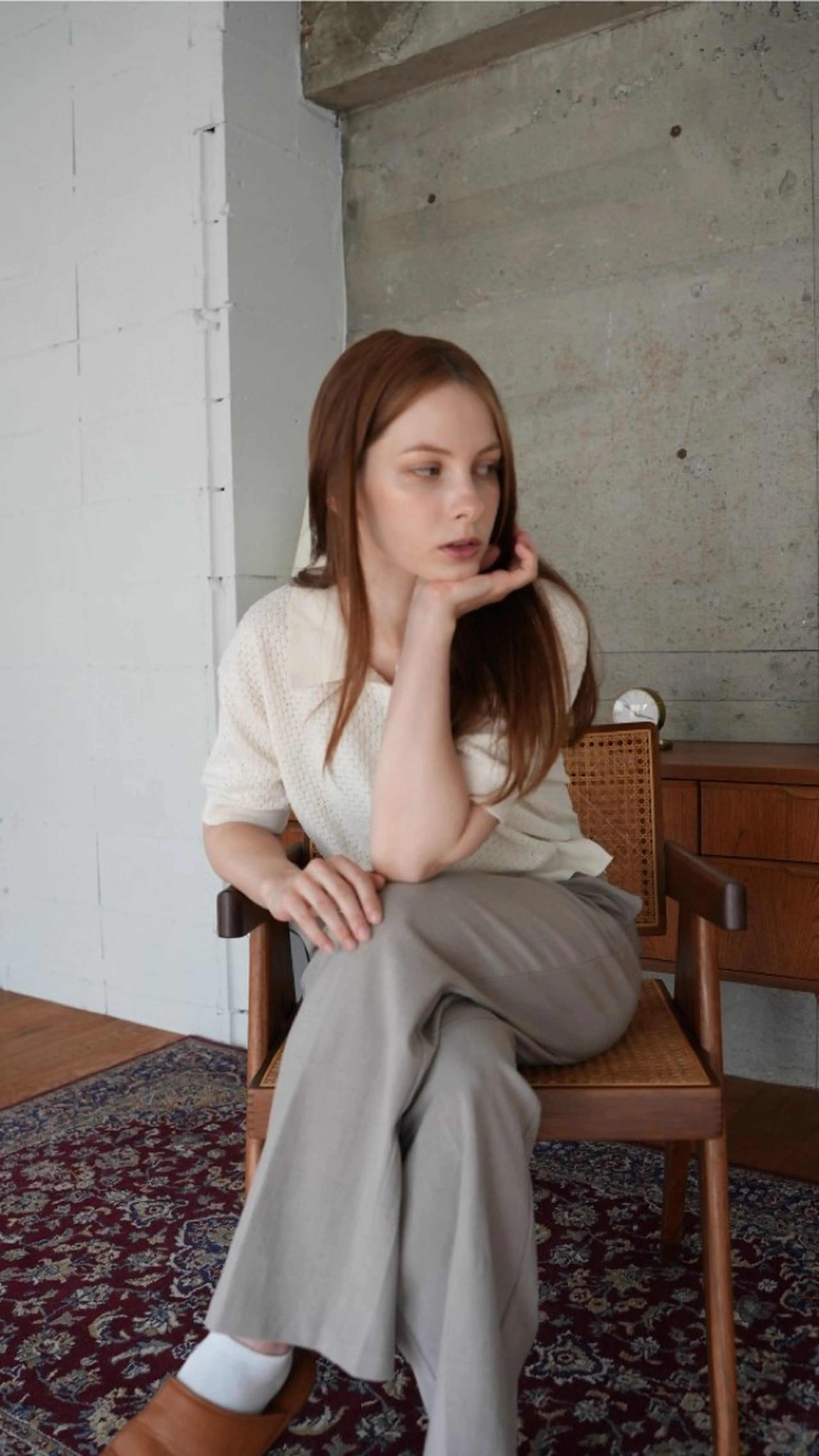 ミディアム カラー ミディアムパーマ アッシュ ベージュカラー ブリーチ ケアカラー 🟤TAP🟤 木曳野　金沢店のヘアスタイル