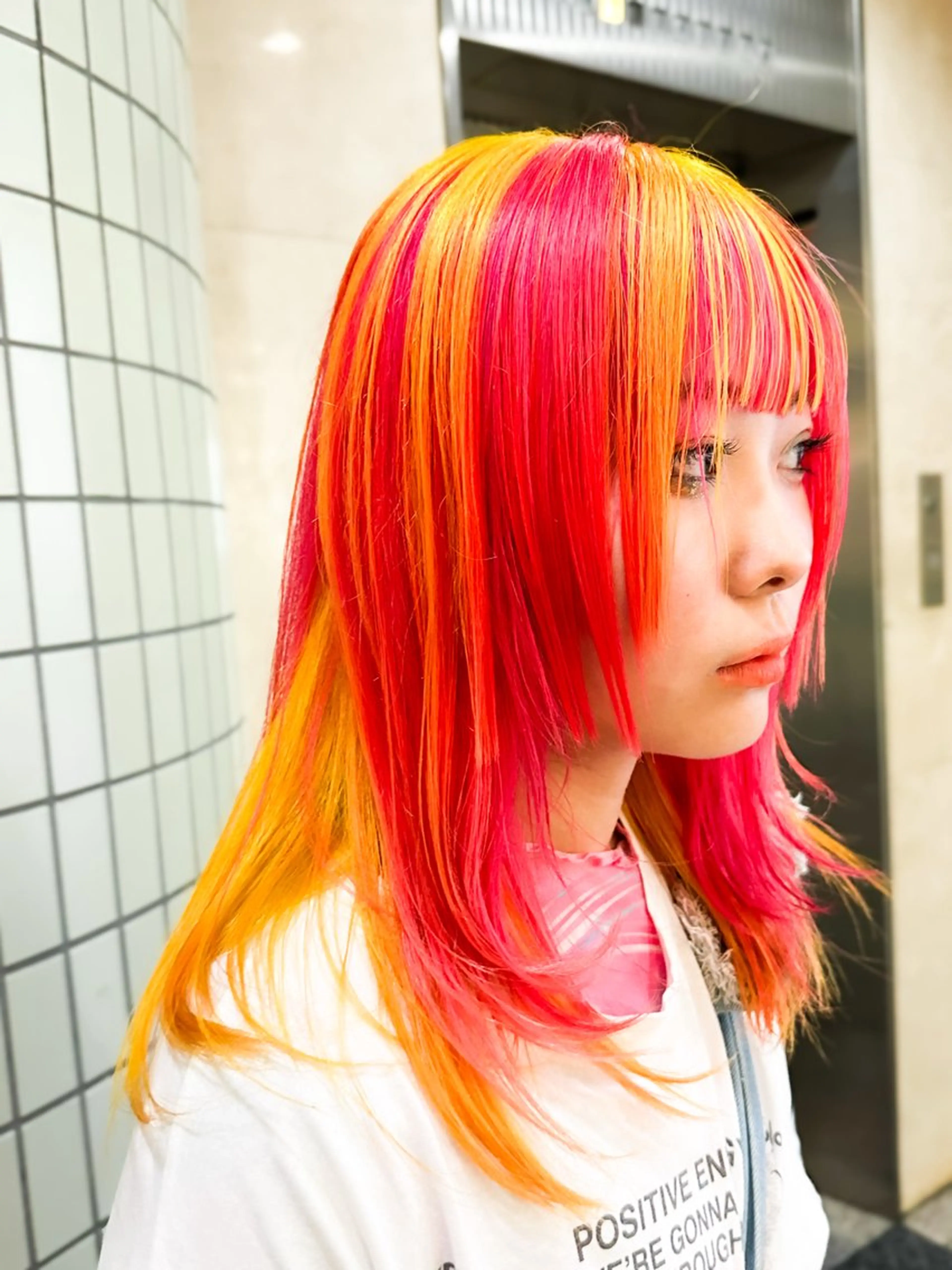 セミロング ヘアカラー Nakamura Manaのヘアスタイル