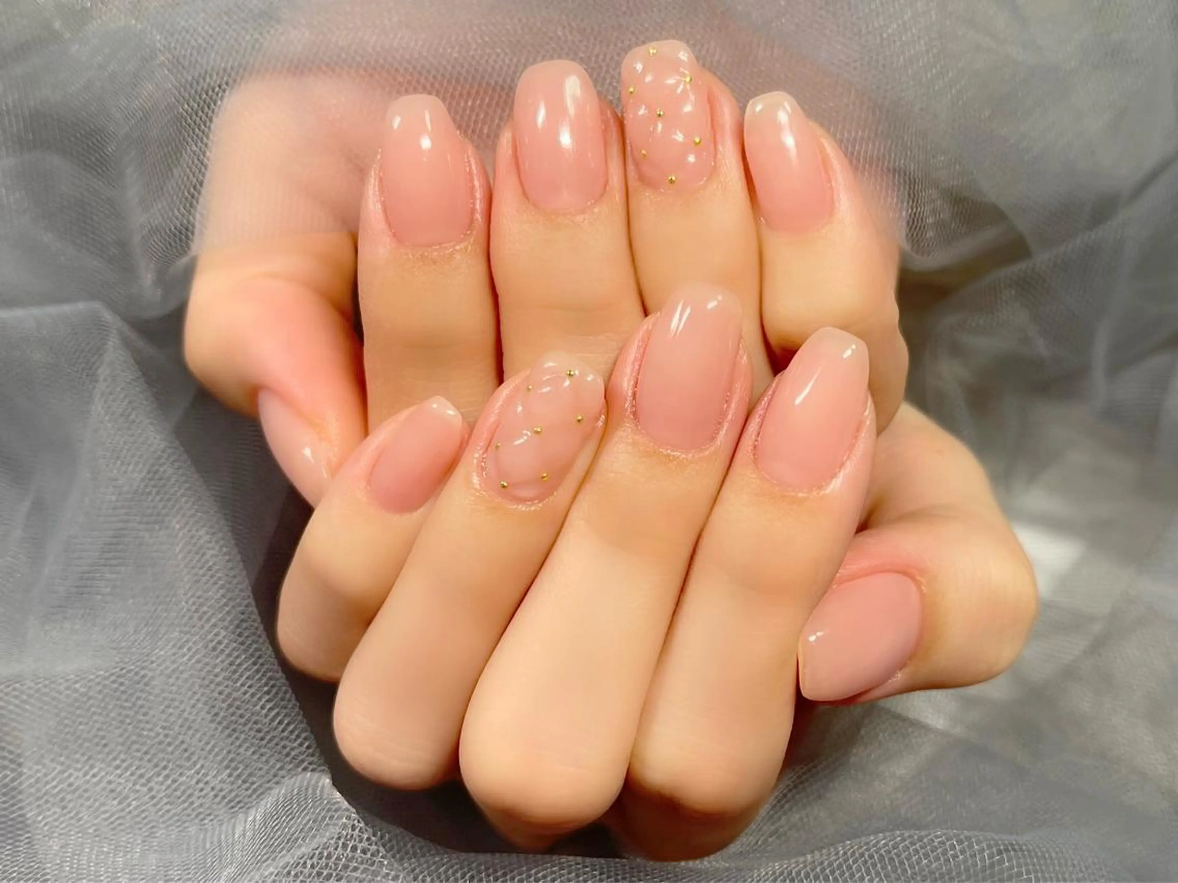 ネイル ワンカラーネイル ピンク シンプルネイル ハンドネイル Nail Salon KURELLYのネイルデザイン