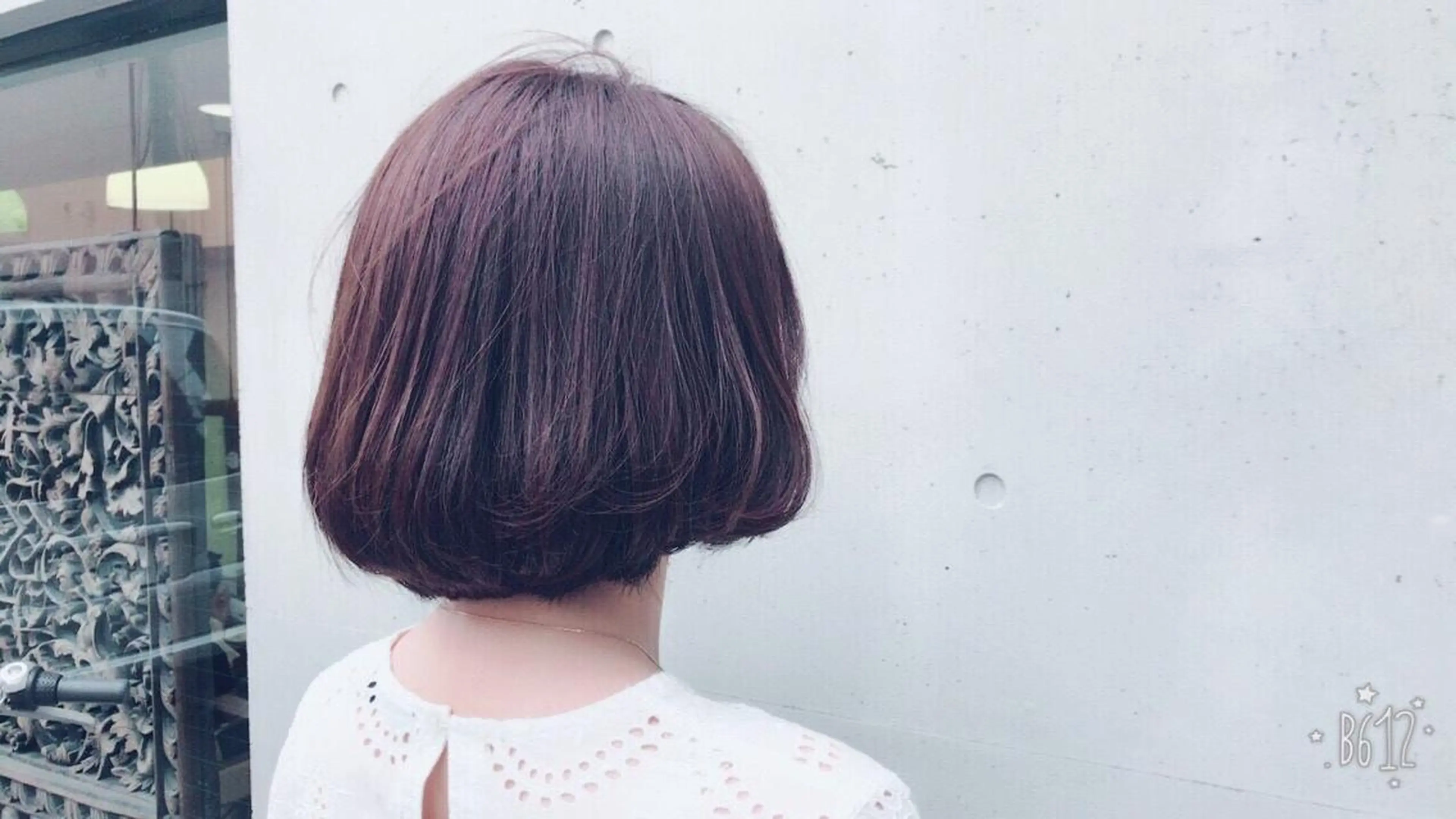 ショート ニュアンスパーマ／ レイヤー／茶屋町のヘアスタイル