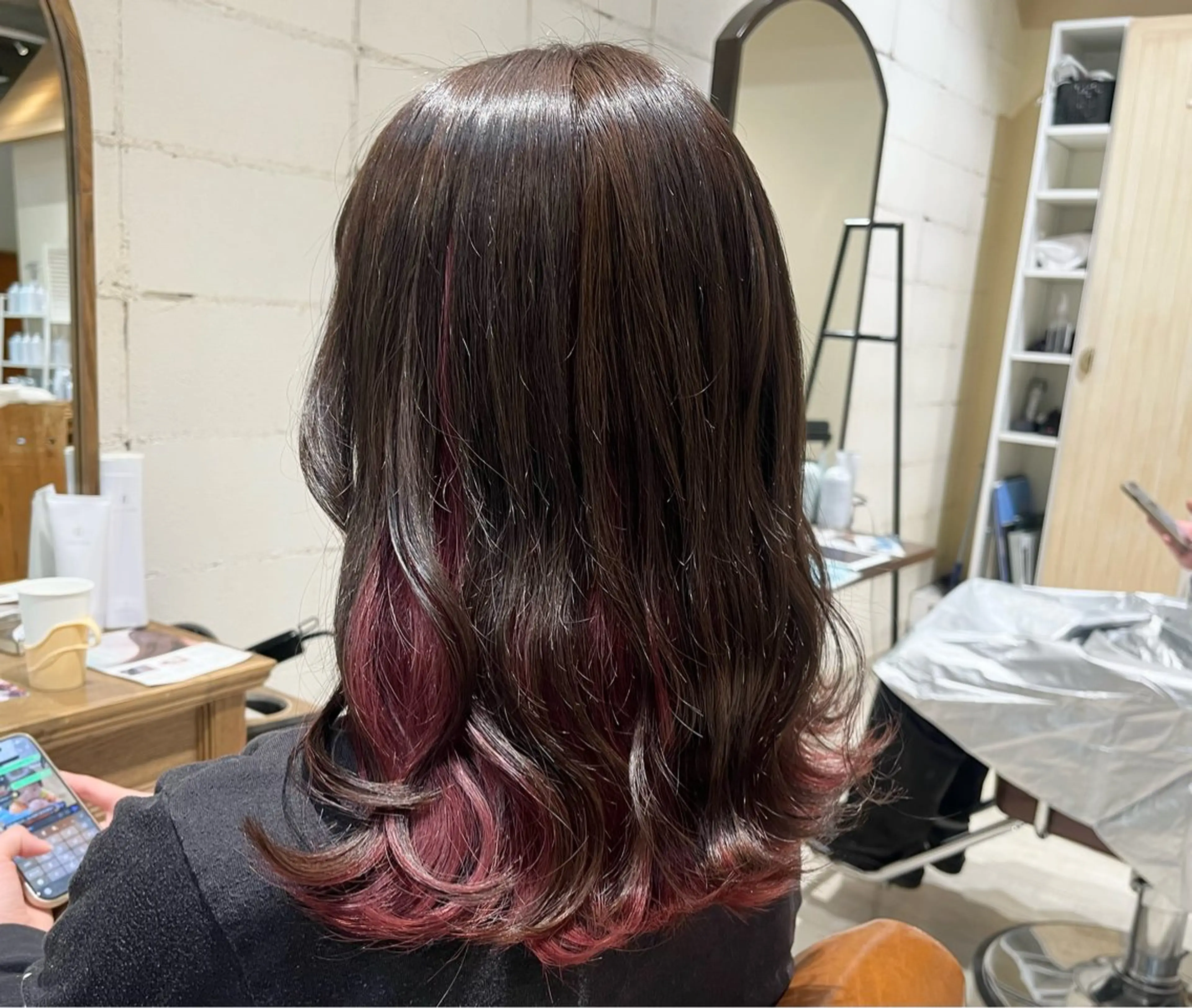 セミロング カット ヘアカラー トリートメント さとう ちほみ🐼のヘアスタイル