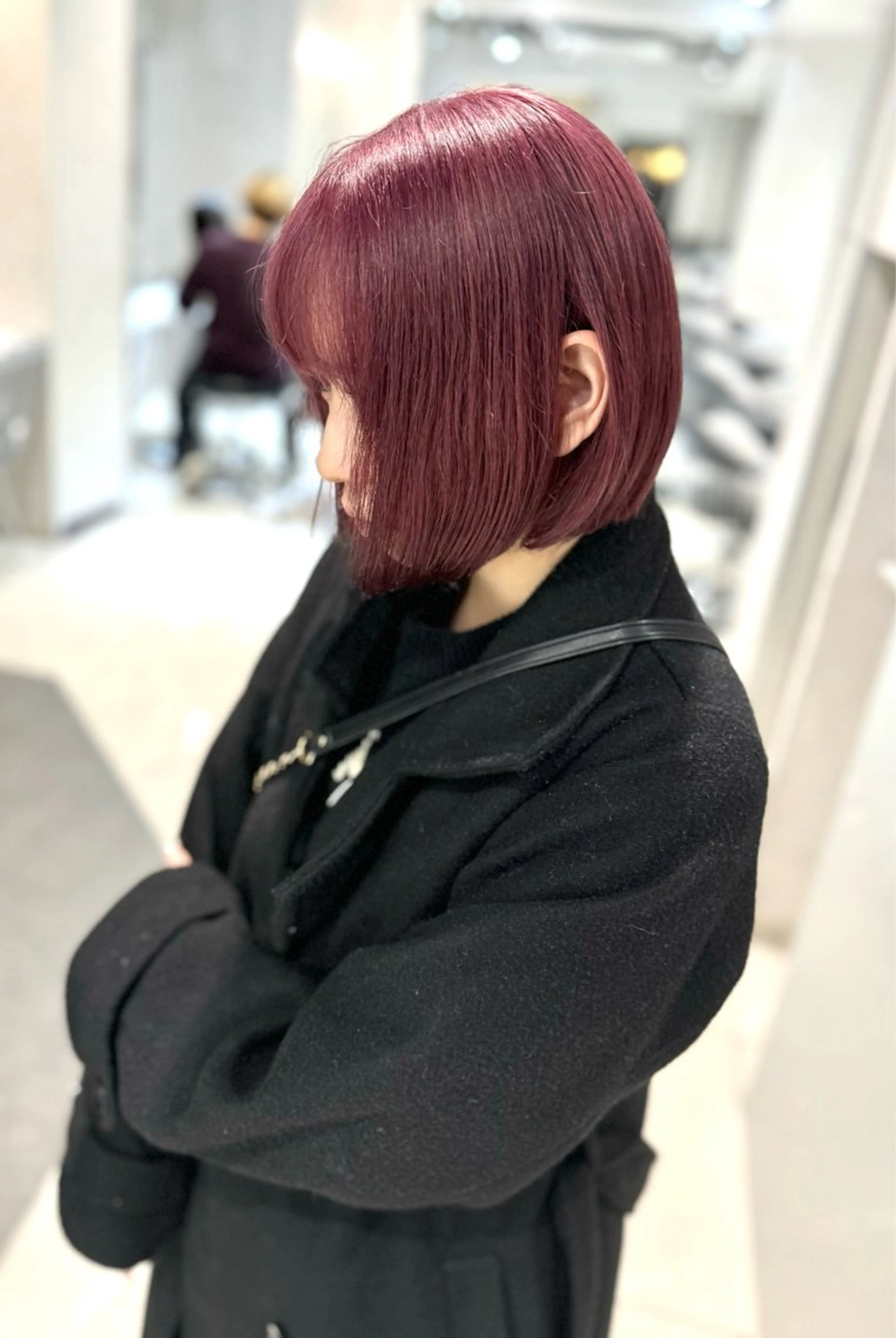 ミディアム カラー ヘアカラー 韓国風ハッシュカット 似合わせレイヤー池袋のヘアスタイル