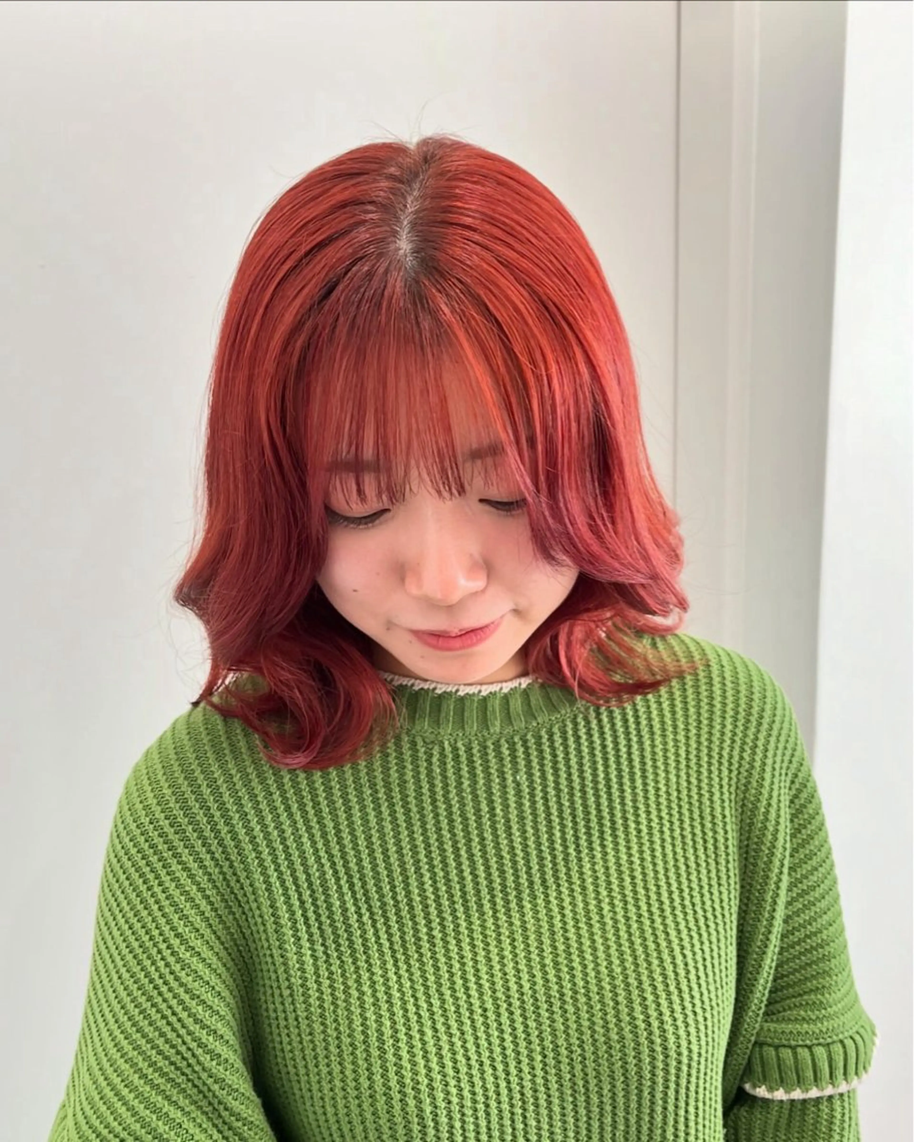 セミロング カラー ピンクカラー 縮毛矯正/ハイトーン /パーマ/せき🧸のヘアスタイル