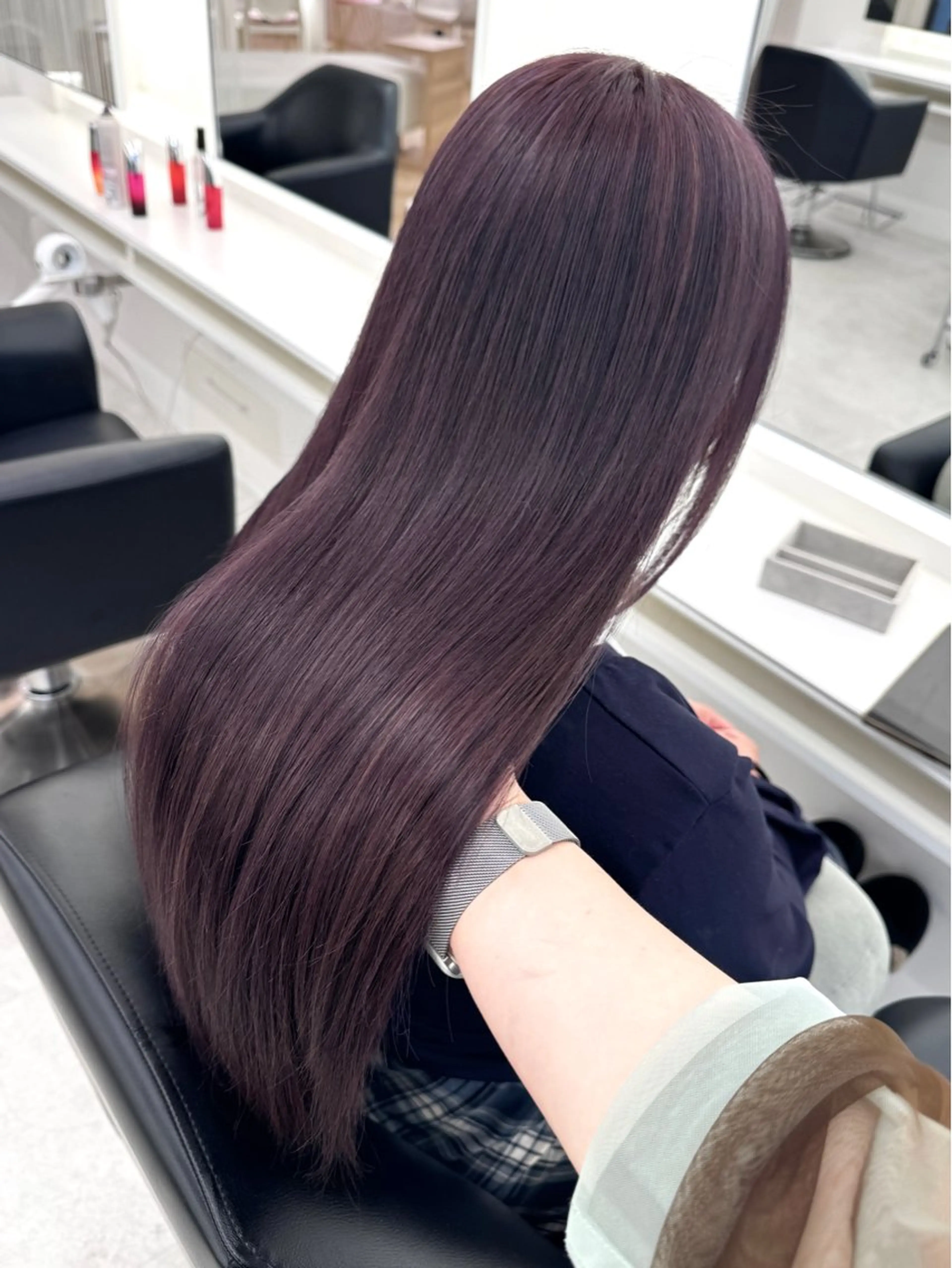 ロング カラー ヘアカラー ParveMix 楠本結菜のヘアスタイル