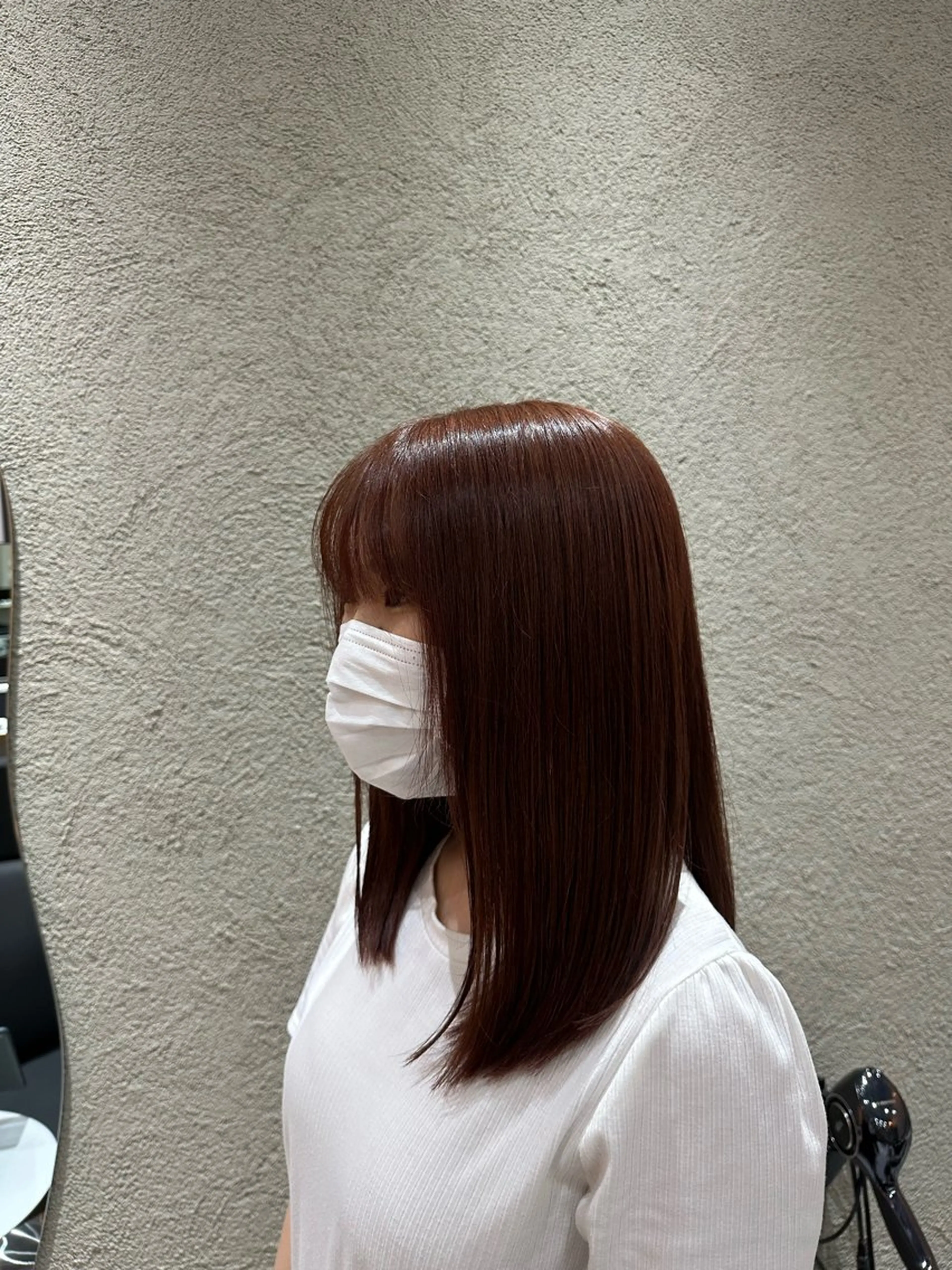 セミロング カラー 透明感カラー Shiro RENのヘアスタイル