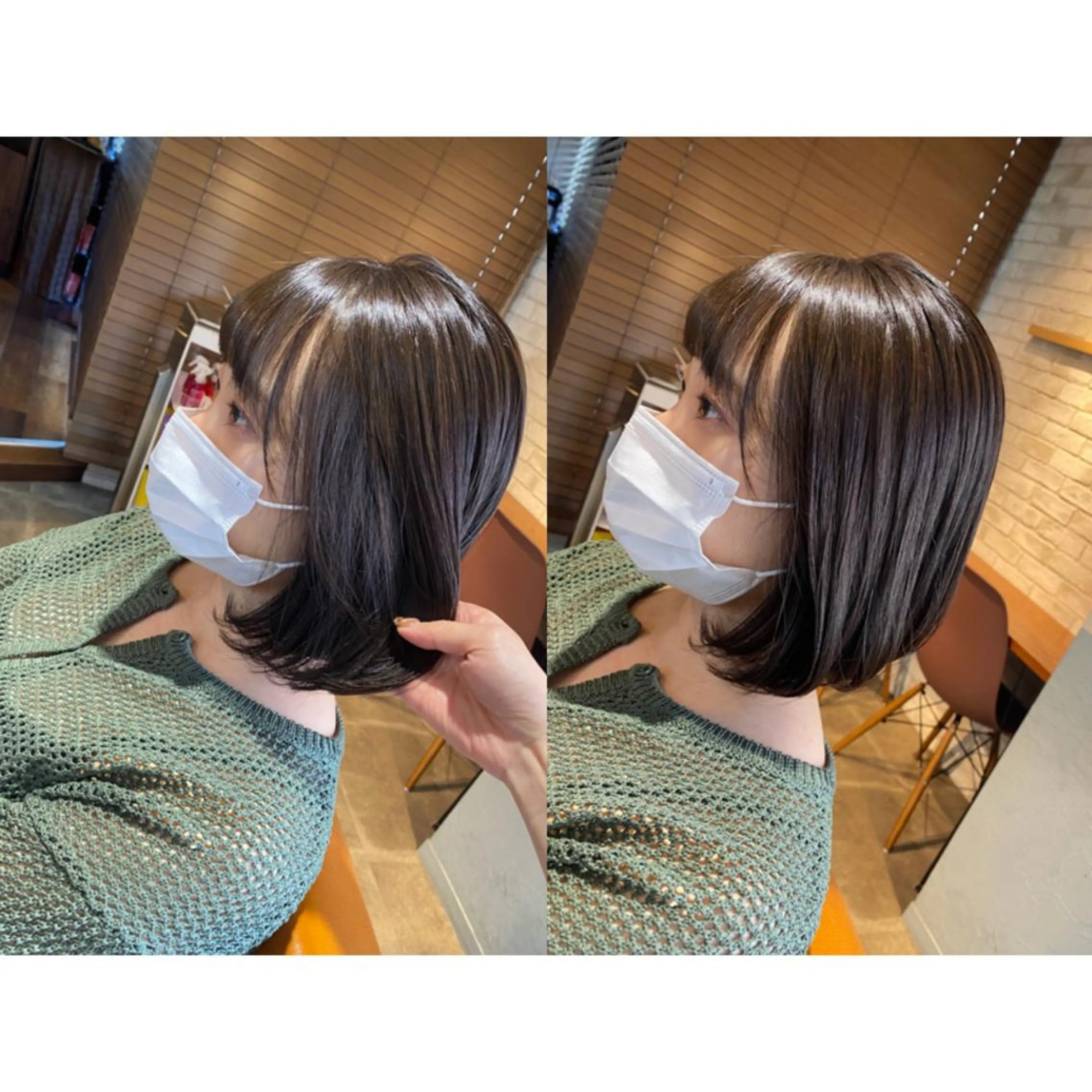 カラー オリーブカラー カット ヘアカラー トリートメント 🐻結んで可愛い hair EMI🐻のヘアスタイル