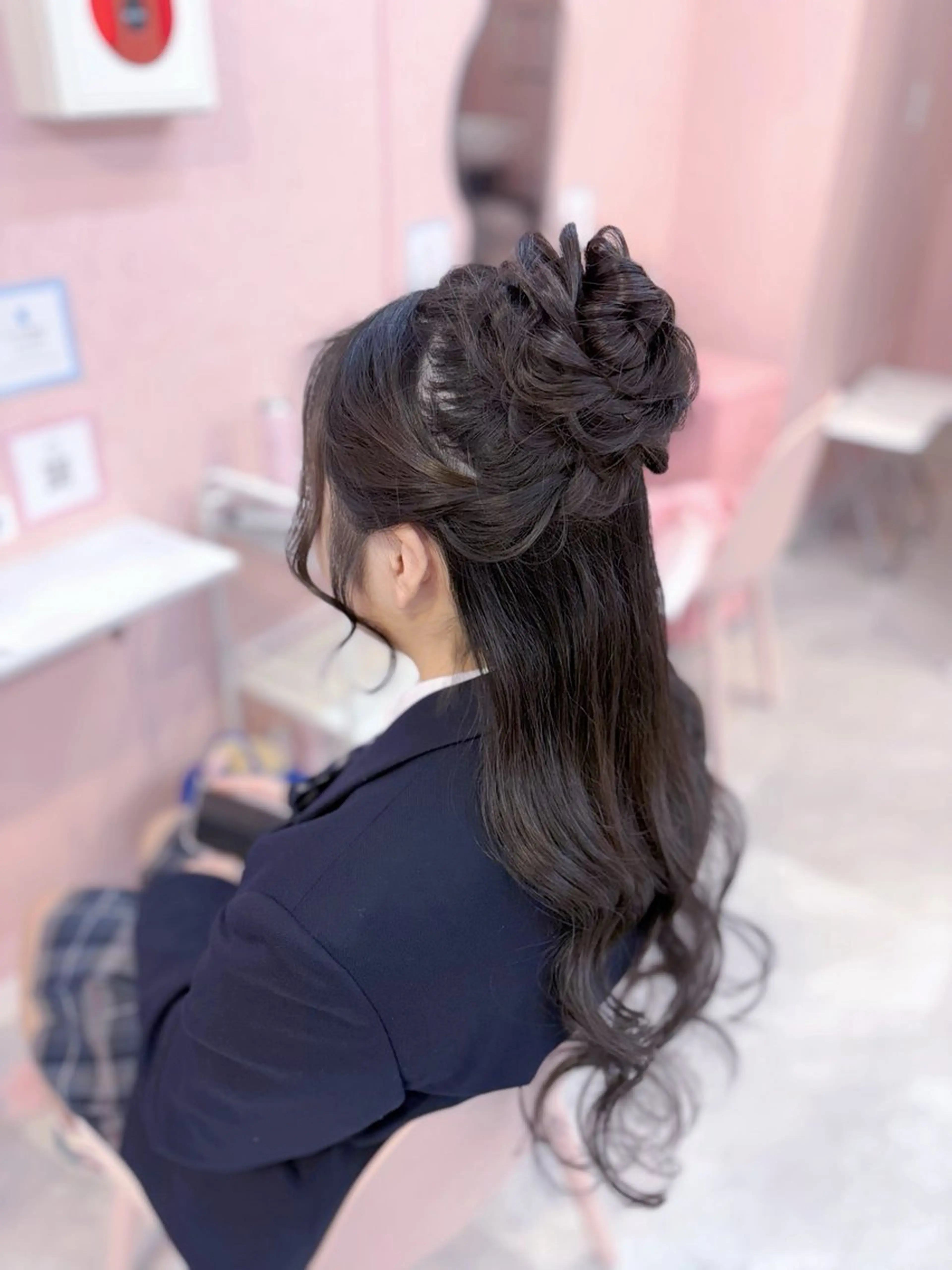 ロング ヘアセット LARME ヘアメ りほのヘアスタイル