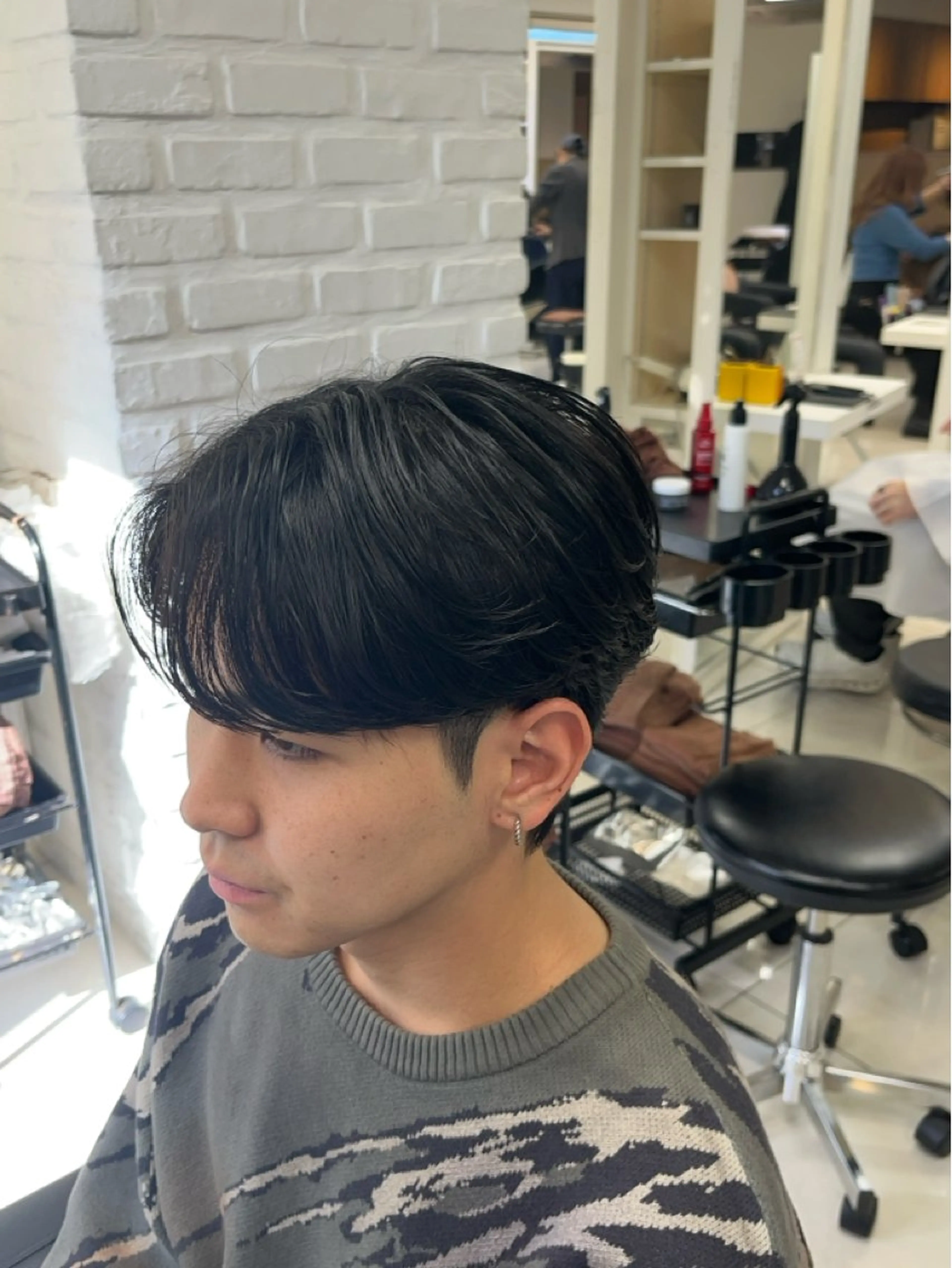 ショート メンズ カット トリートメント 縮毛矯正指名No.1 艶カラー/SHIMAのヘアスタイル