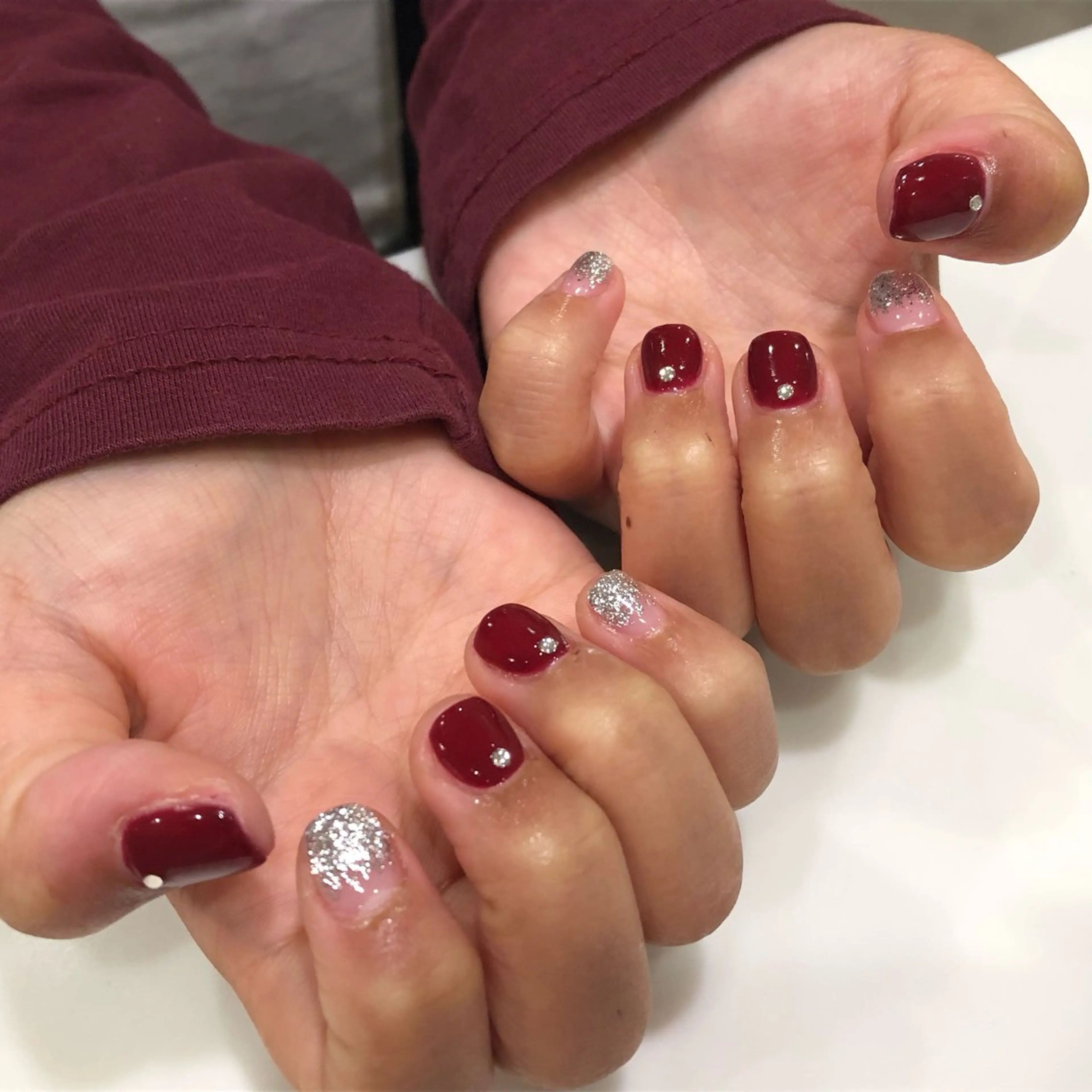 ネイル アートネイル カジュアル シンプルネイル ハンドネイル 清谷 あすかのネイルデザイン