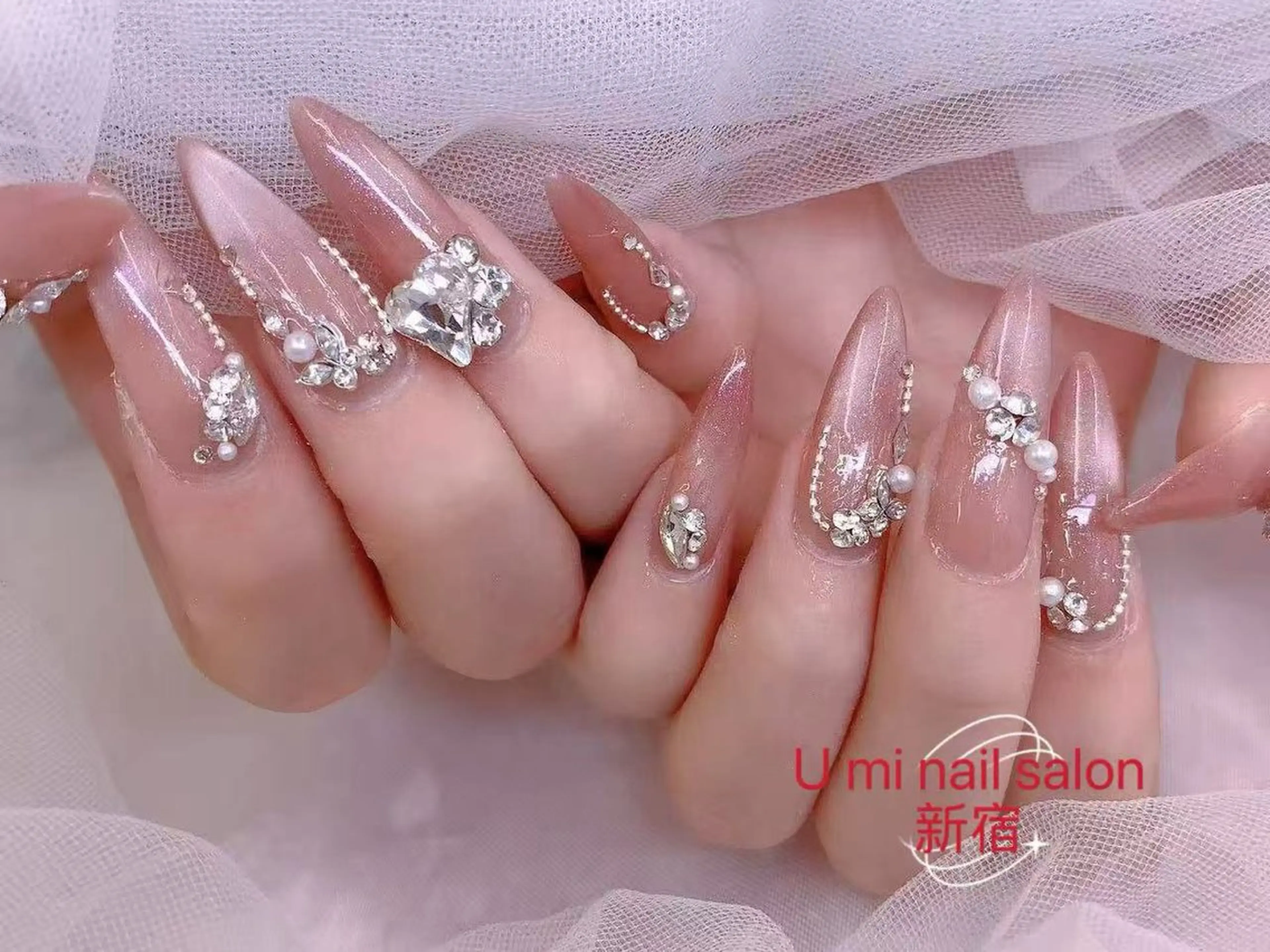 ネイル ボルドー チークネイル 長さ出し フレンチネイル ジェルネイル uminail cocoのネイルデザイン