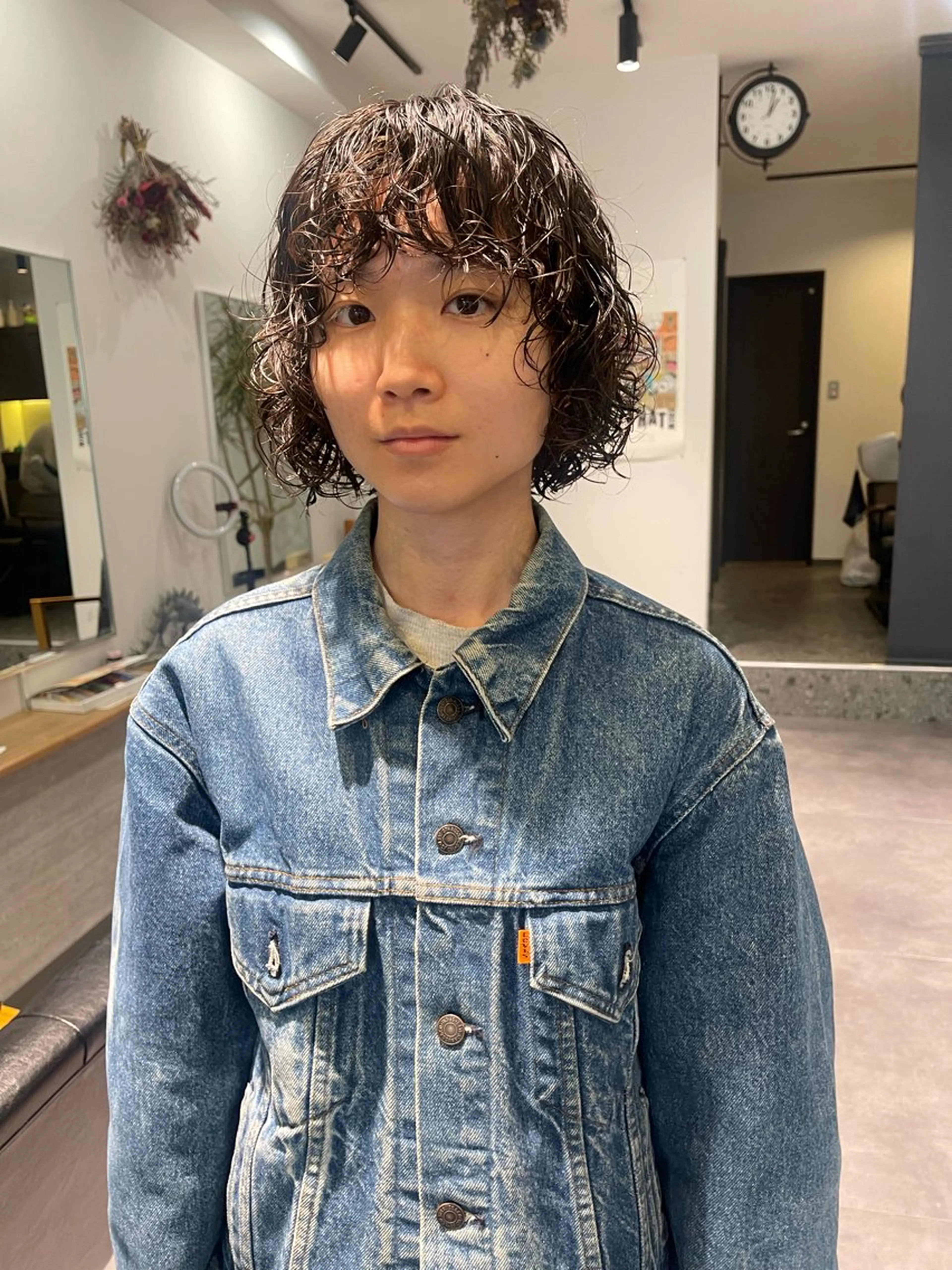 ミディアム パーマ ミディアムパーマ ボブ アトム/ウルフ パーマ/レイヤーのヘアスタイル