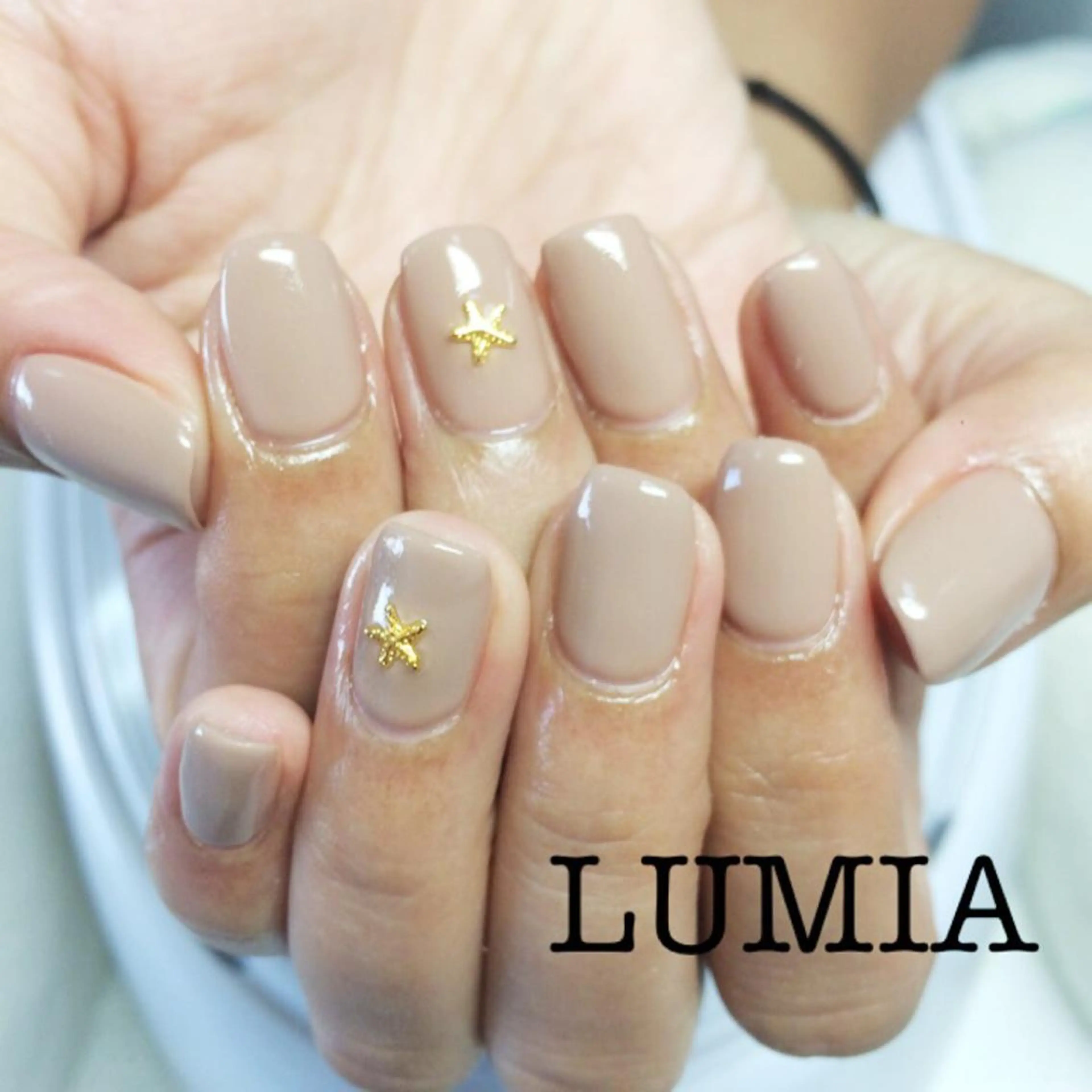 ネイル シンプルネイル ストーンネイル Emu Nailのネイルデザイン