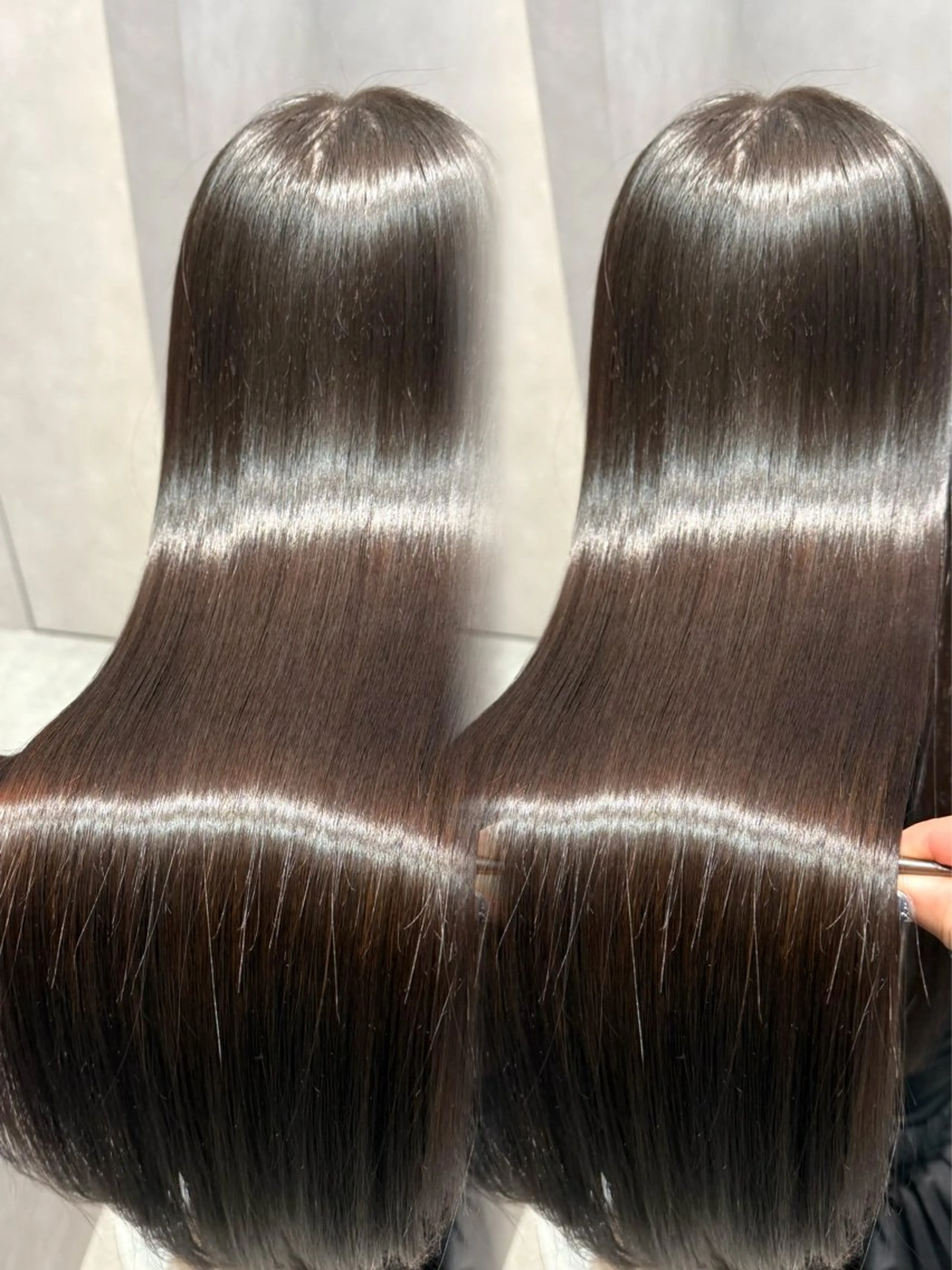 ロング カラー パーマ ヘアアレンジ 髪質改善 縮毛矯正 縮毛矯正/髪質改善/ ブリーチ毛/木元渓太のヘアスタイル