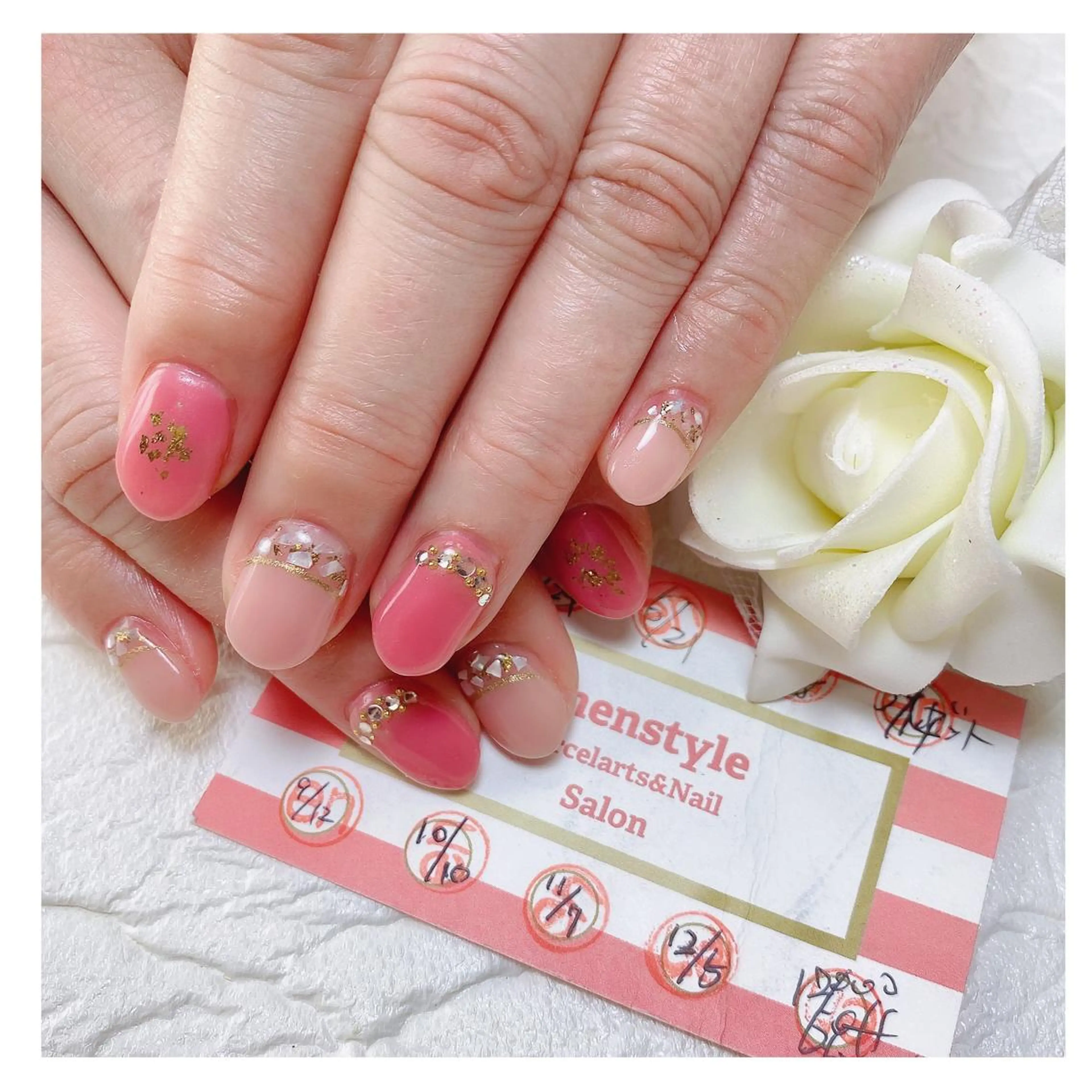 ショート ネイル ハンドネイル 👑enen style👑のネイルデザイン