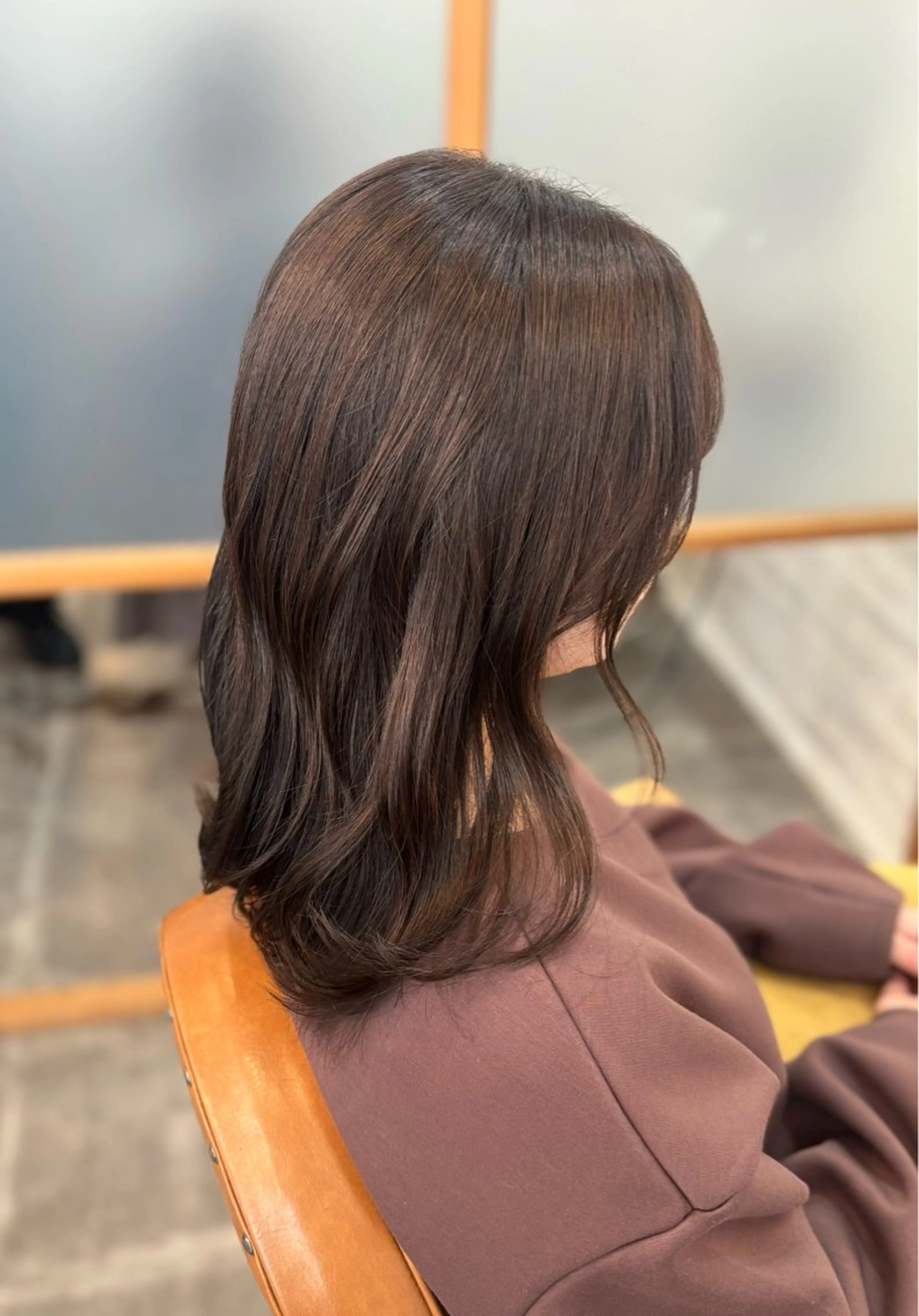 セミロング カット ヘアカラー NONOKA Zina千早店のヘアスタイル