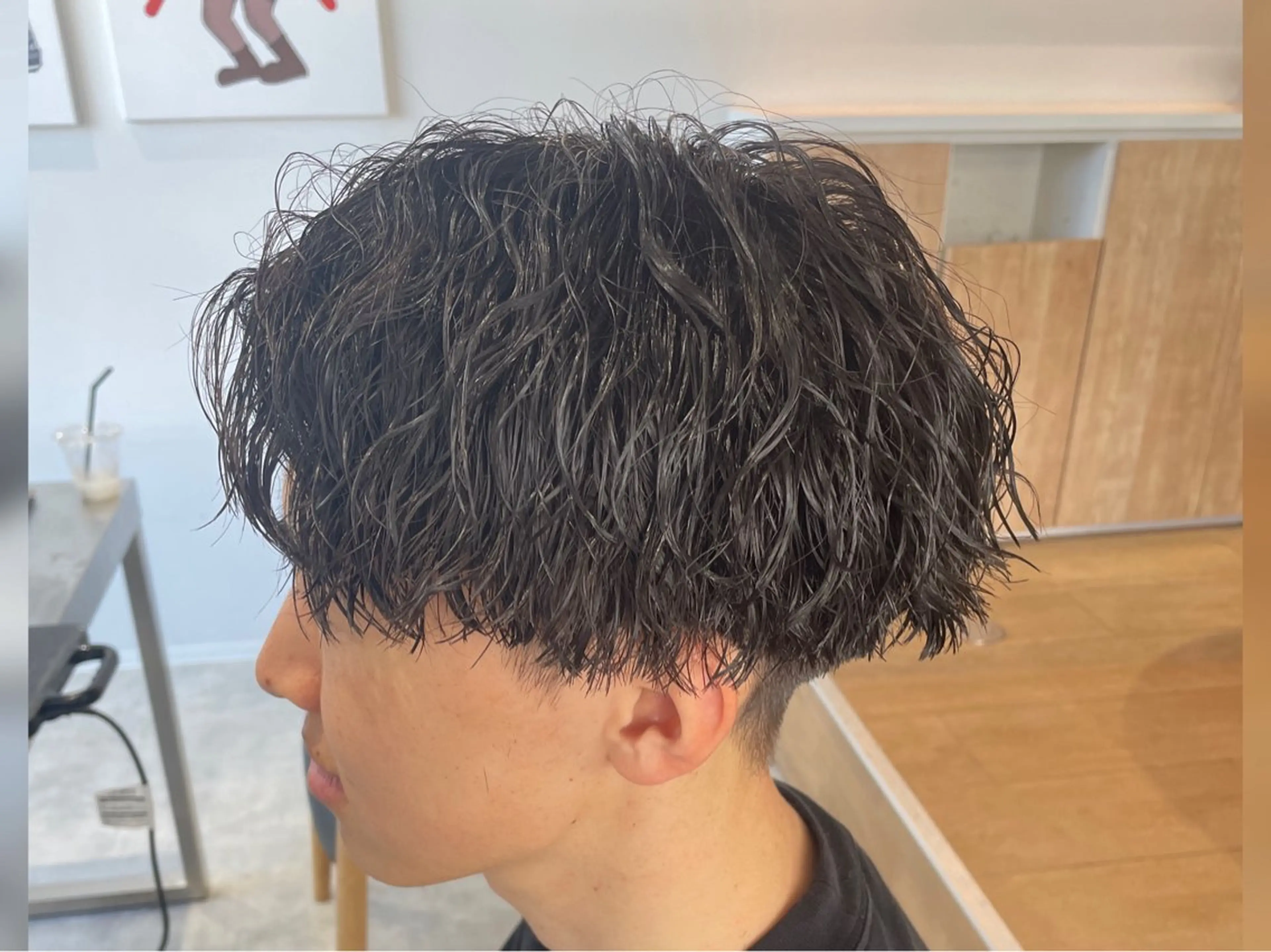 ショート パーマ メンズ カット パーマ メンズパーマ/新潟/ 万代／田崎亮🌟のヘアスタイル