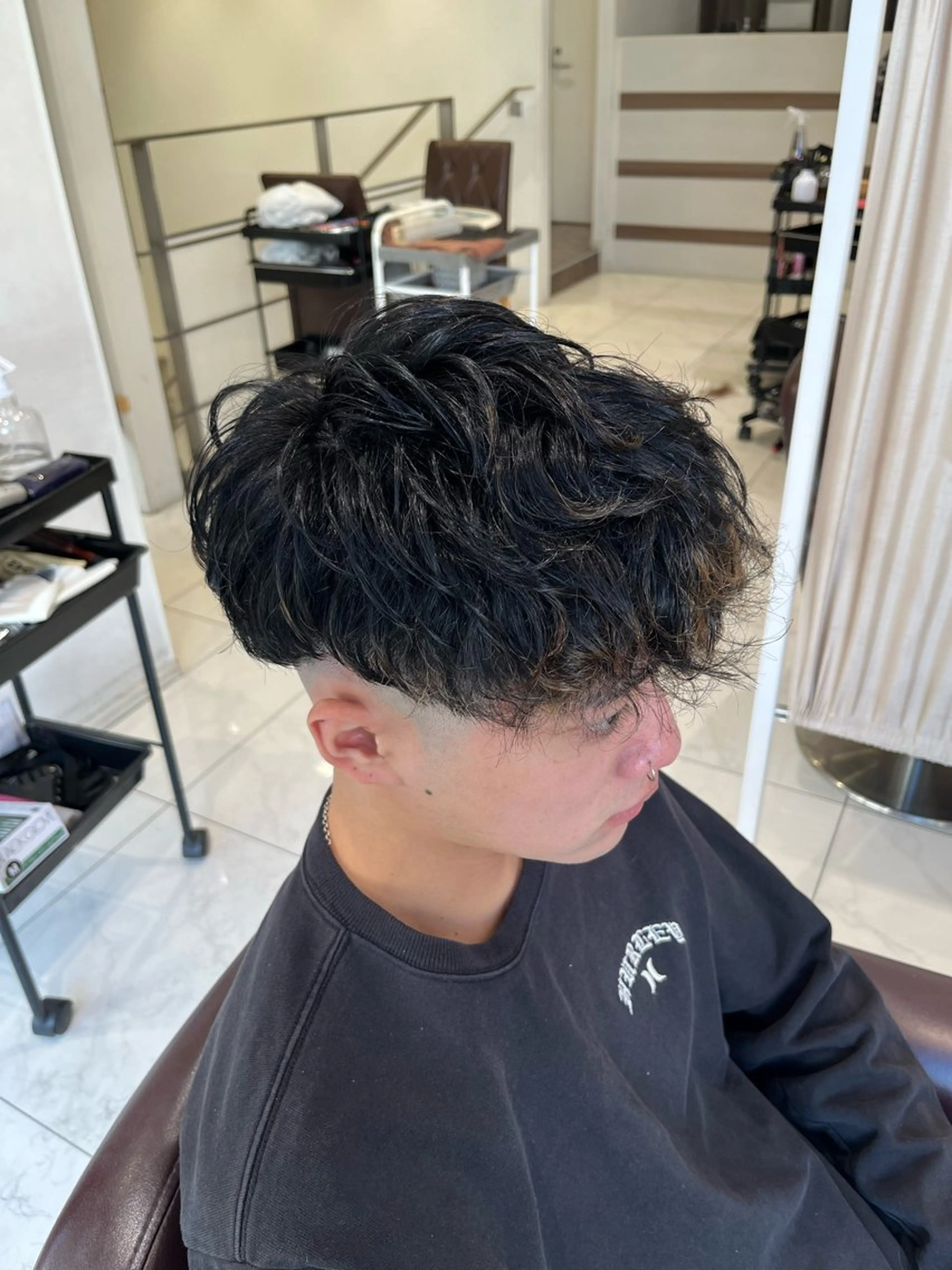 パーマ メンズ カット パーマ 佐々木 拓海のヘアスタイル