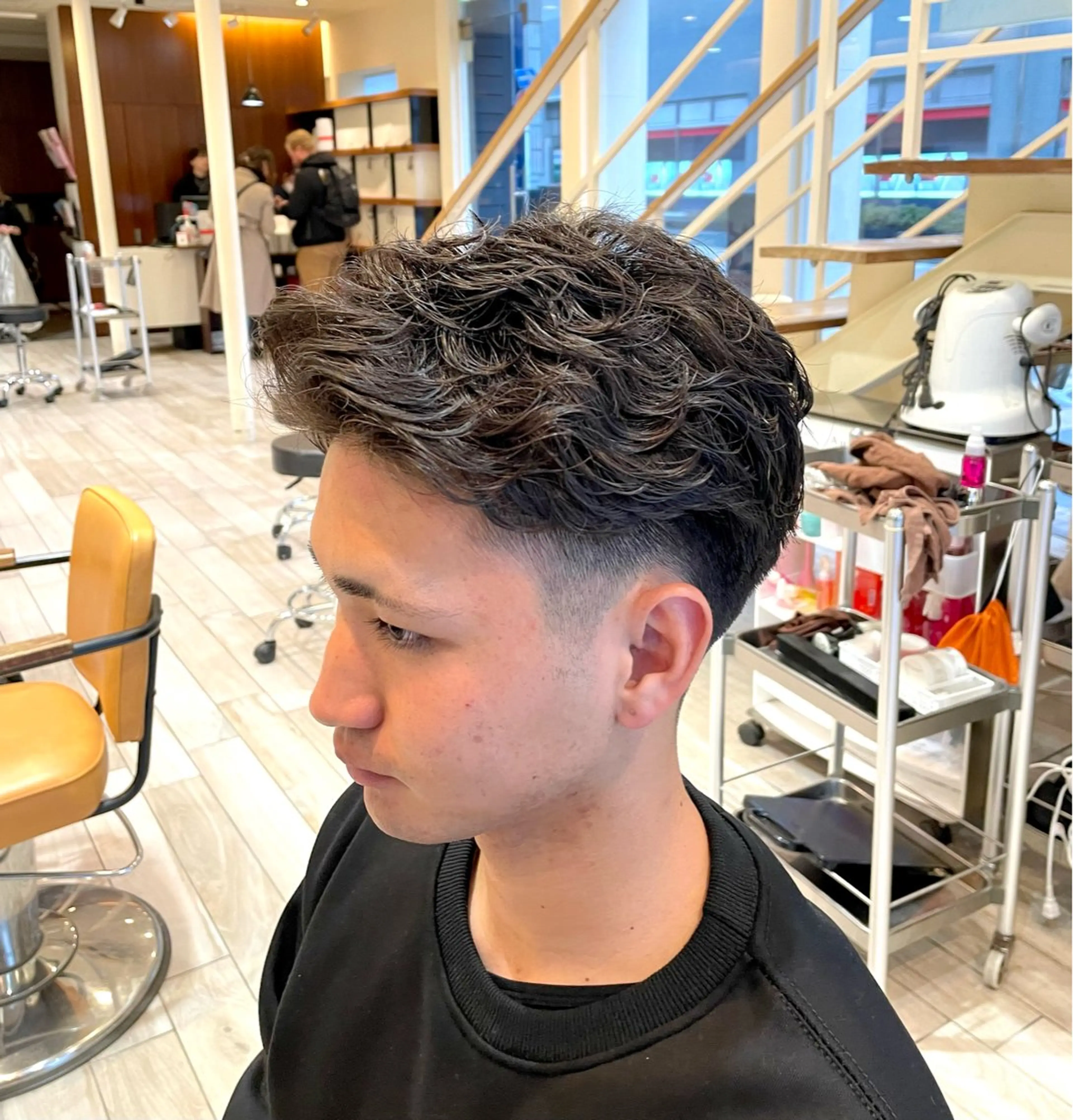 ショート パーマ メンズ メンズパーマ ショートヘア ニュアンスパーマ カット パーマ パーマ/フェード🔥 佐々木波人のヘアスタイル