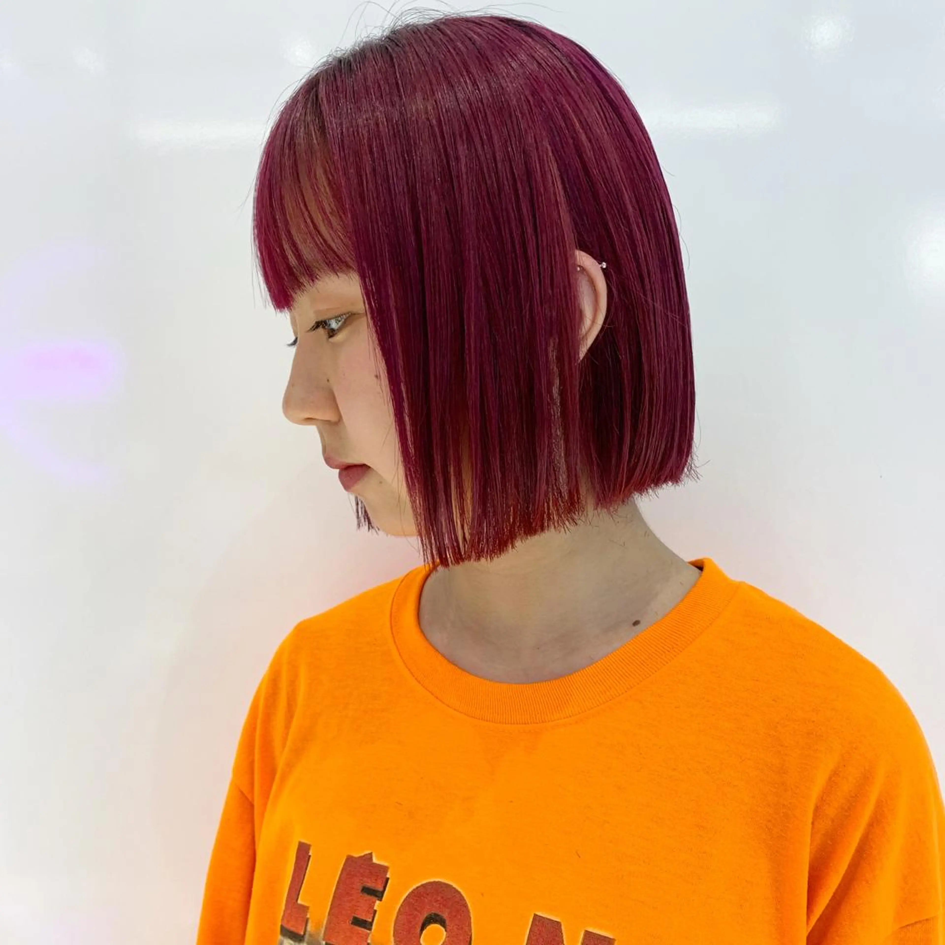 ミディアム カラー ヘアカラー トリートメント レイヤー/ブリーチ HIKARU ♡のヘアスタイル