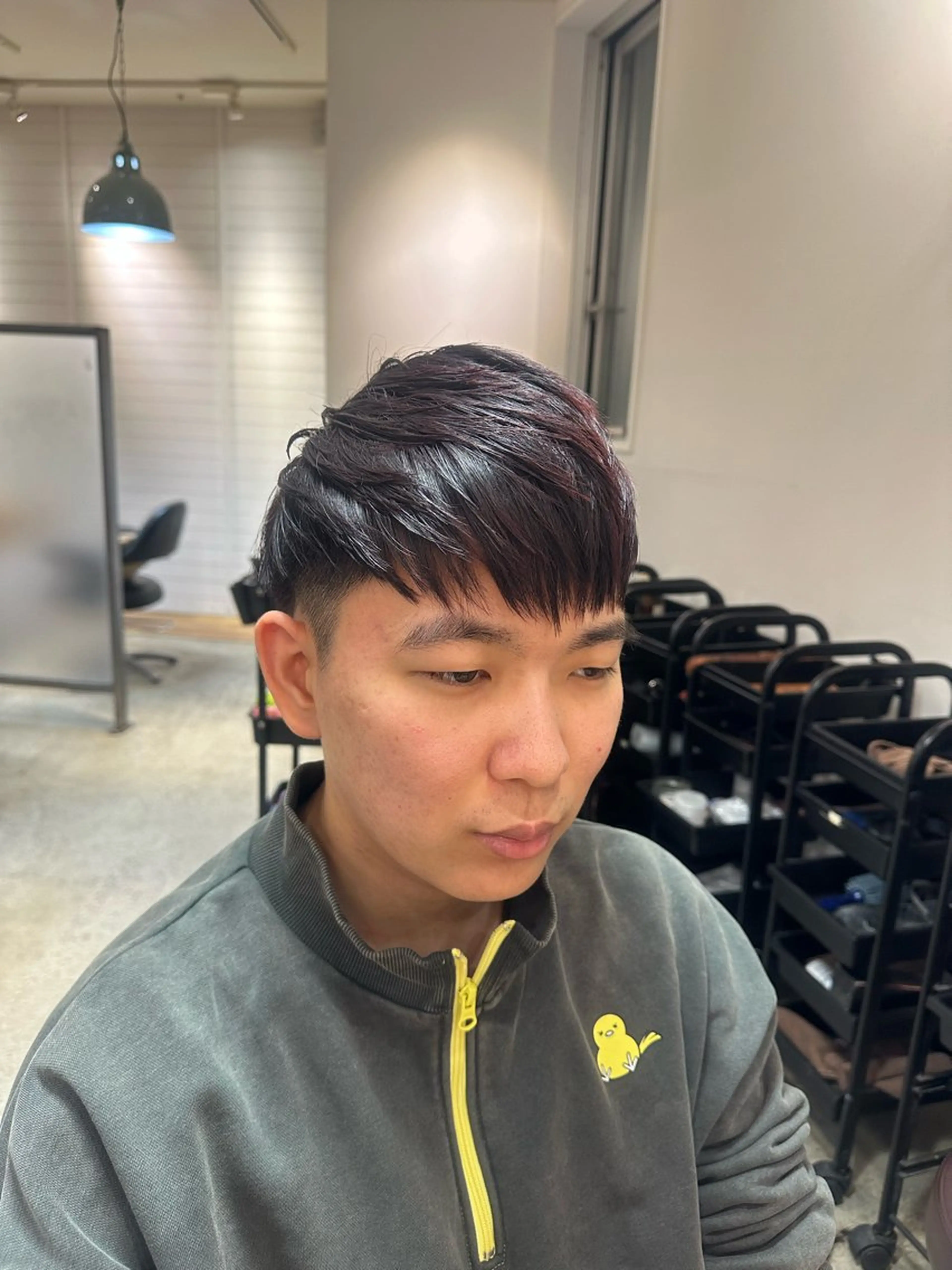 カラー メンズ 刈り上げ レッドカラー カット ヘアカラー ブリーチカラー/ 透明感/aika¨̮のヘアスタイル