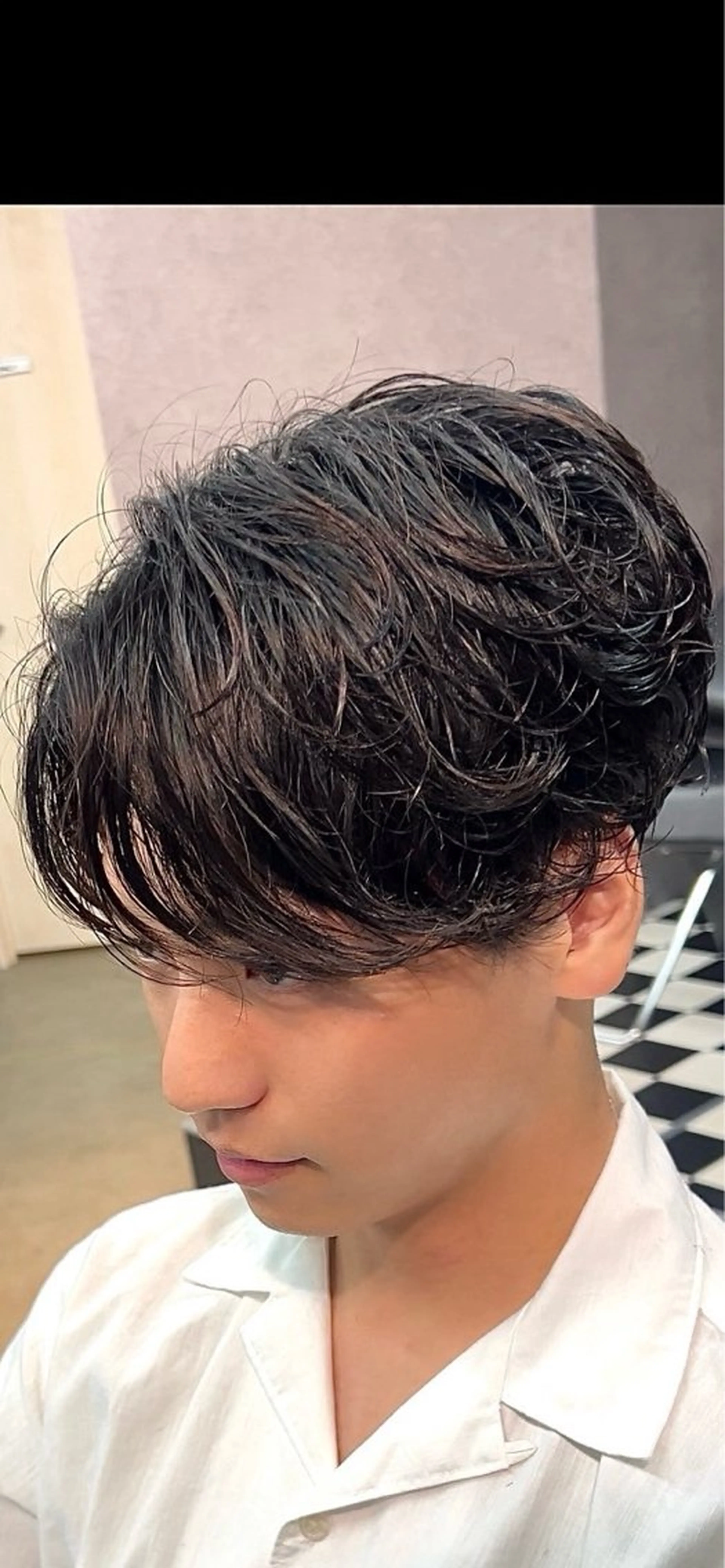 ショート パーマ メンズ フェザーパーマ メンズパーマ ニュアンスパーマ MENIN メンズ サロン　望月　涼太のヘアスタイル