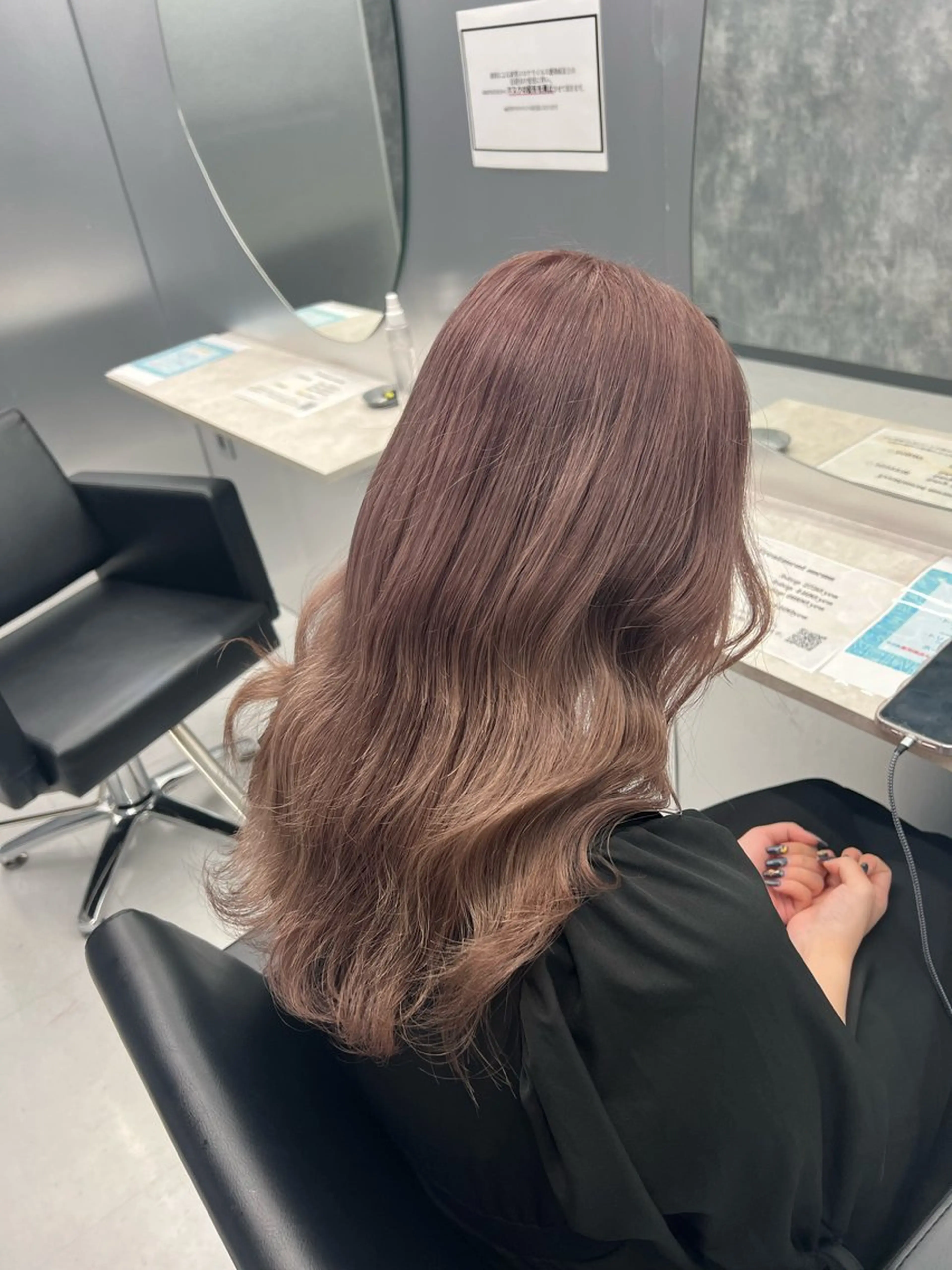 ロング カラー 👑垢抜け韓国ヘア ハッシュカット唯澄のヘアスタイル