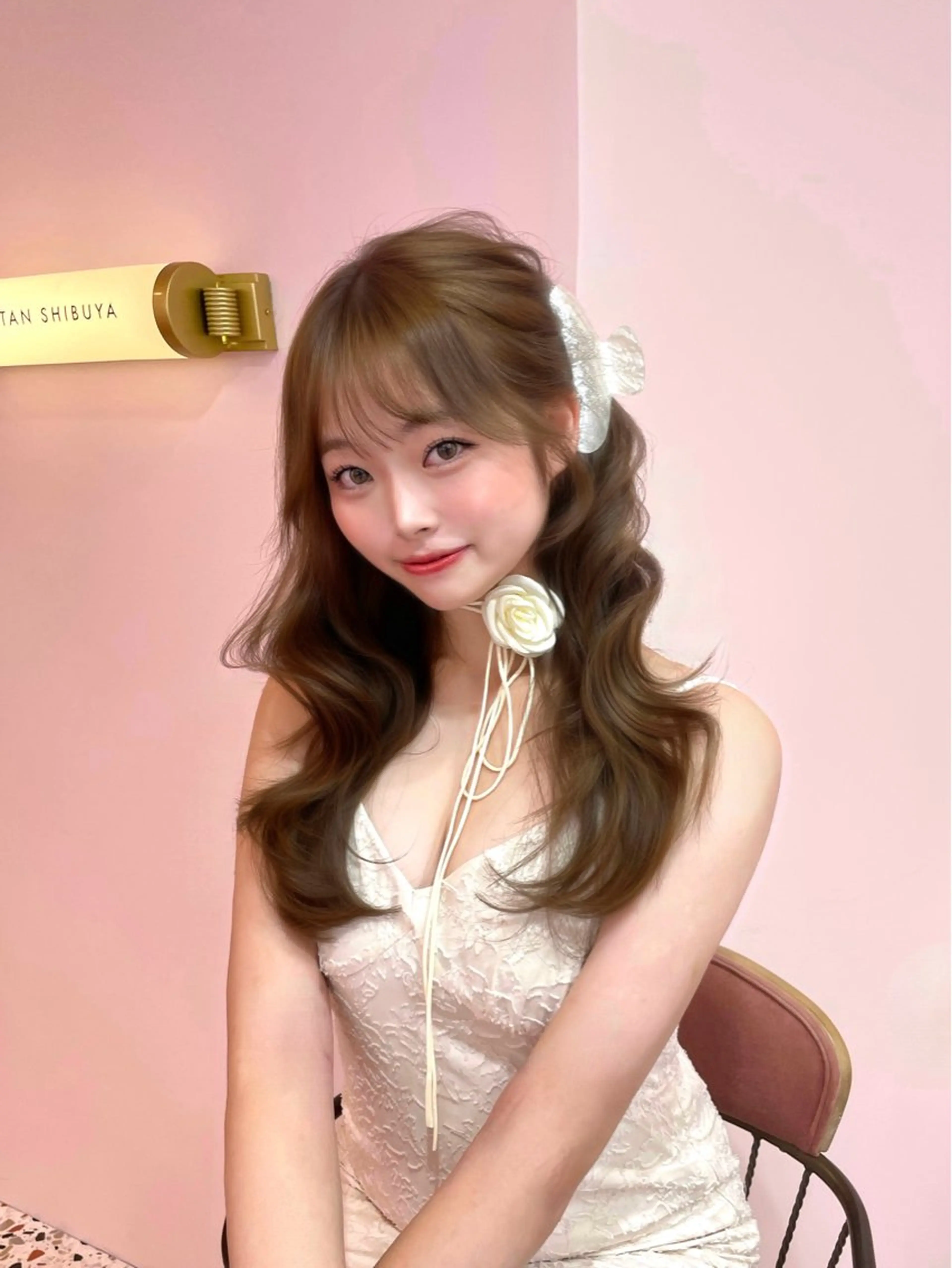 カラー ブリーチ 透明感カラー ブリーチなしカラー カット ヘアカラー 渋谷/韓国ヘア/ 顔まわり♡Ayakaのヘアスタイル