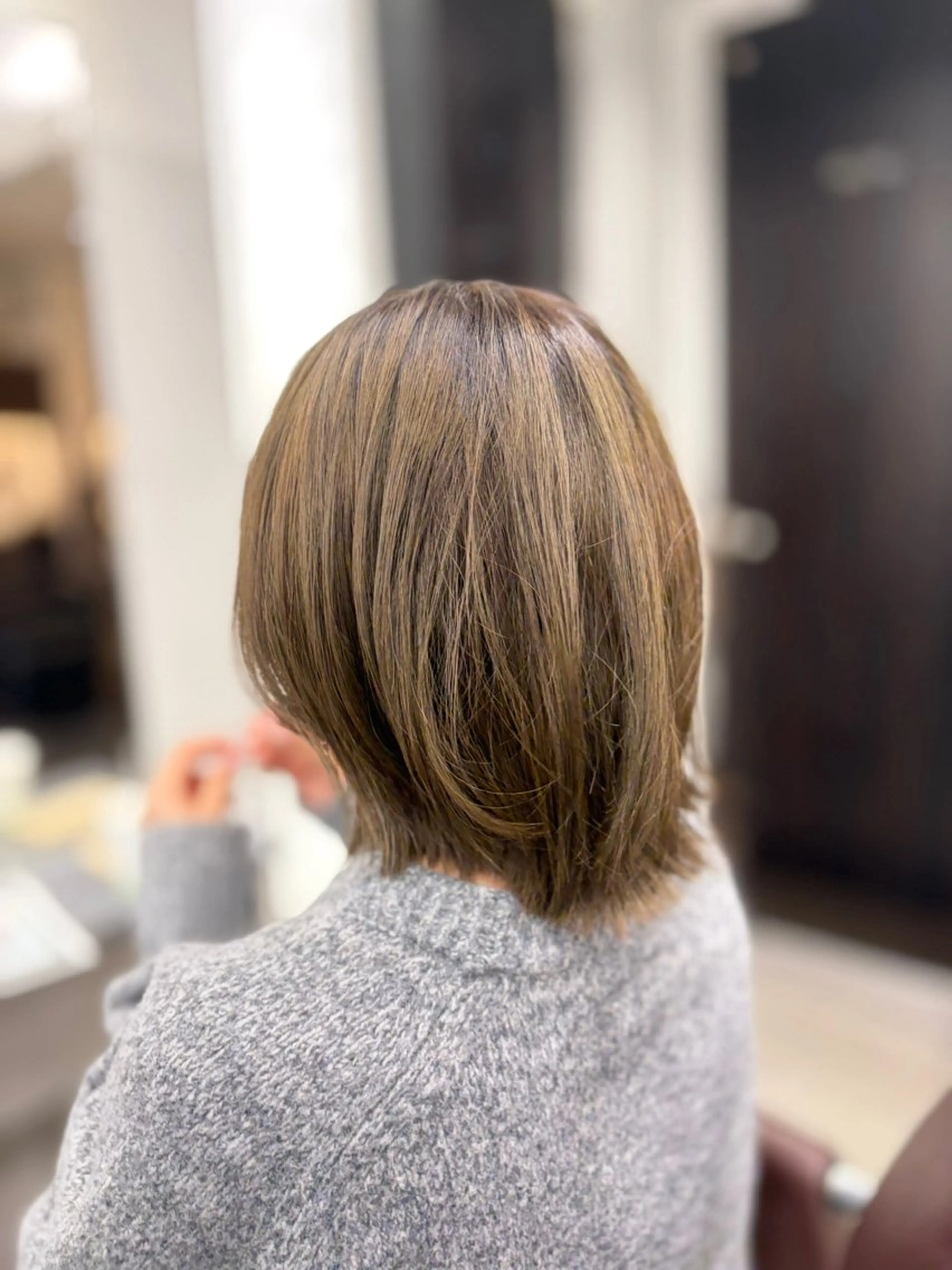 ミディアム カラー ヘアカラー トリートメント 天神大名/ブリーチ 鶴岡和幸/ハイトーンのヘアスタイル