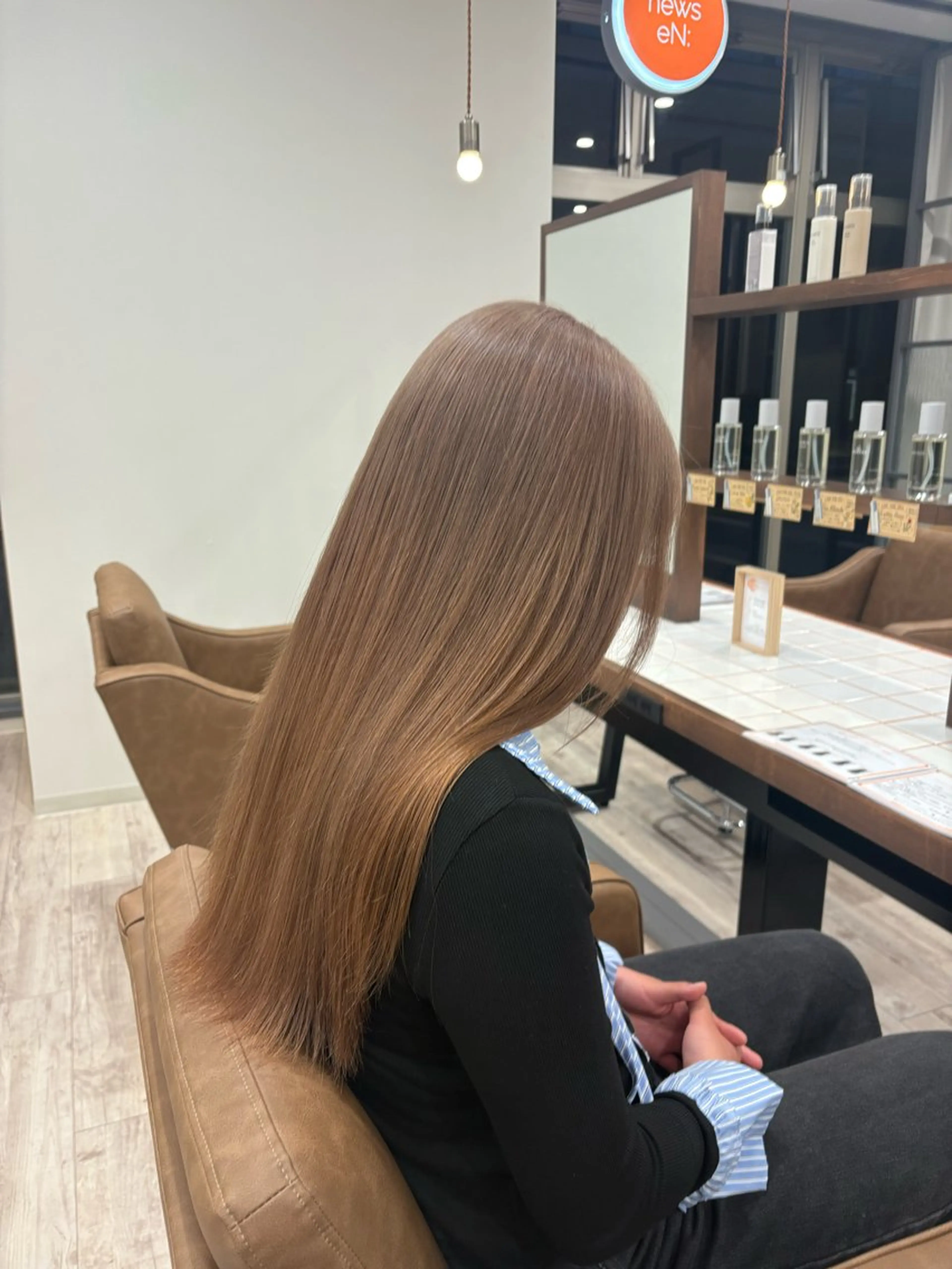 カラー ヘアカラー トリートメント まろみ暖色×ボブ ×chia🕯のヘアスタイル