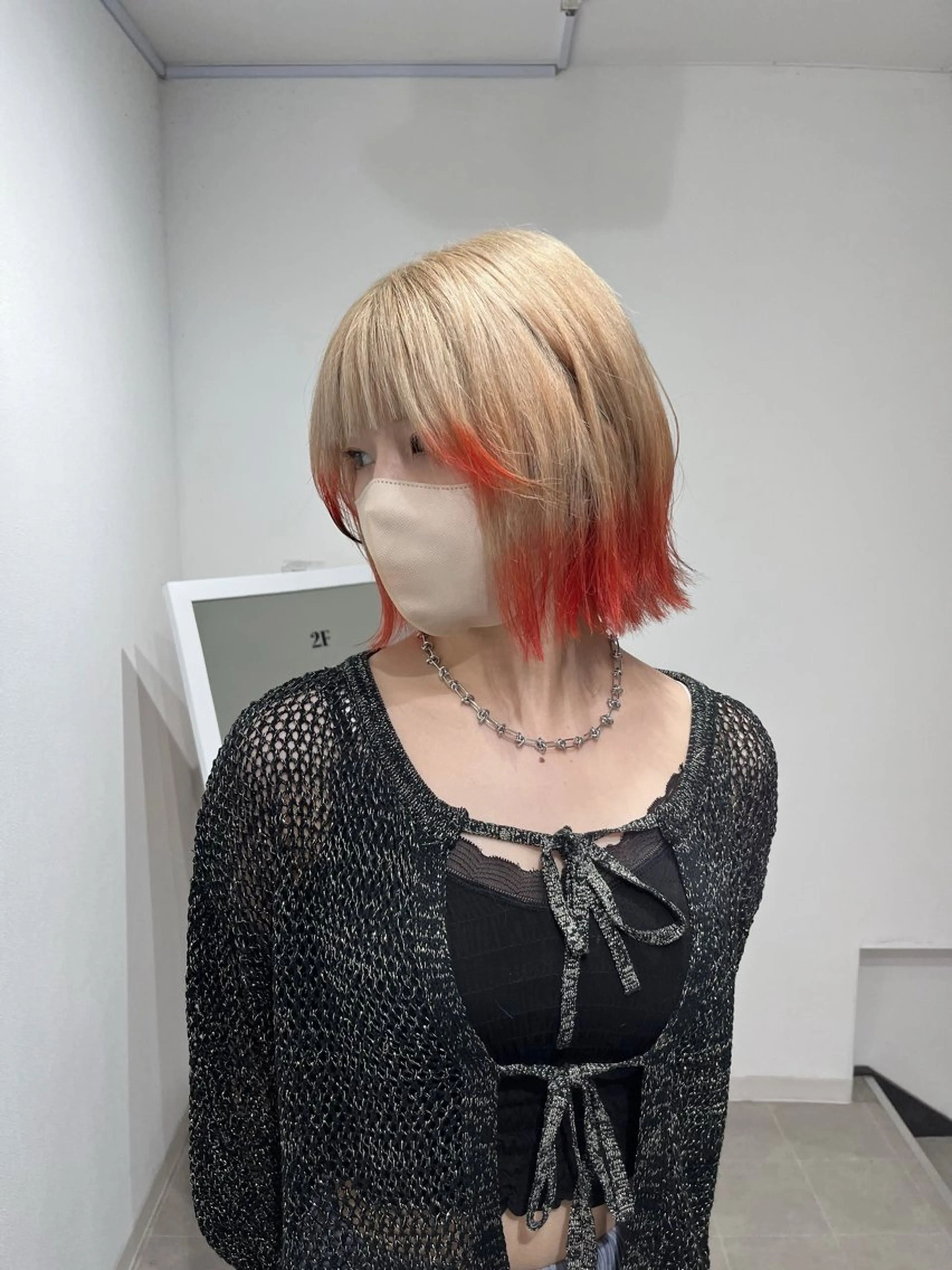 ショート カラー デザインカラー オレンジ ヘアカラー トリートメント 韓国ヘア🇰🇷 RYOTAのヘアスタイル